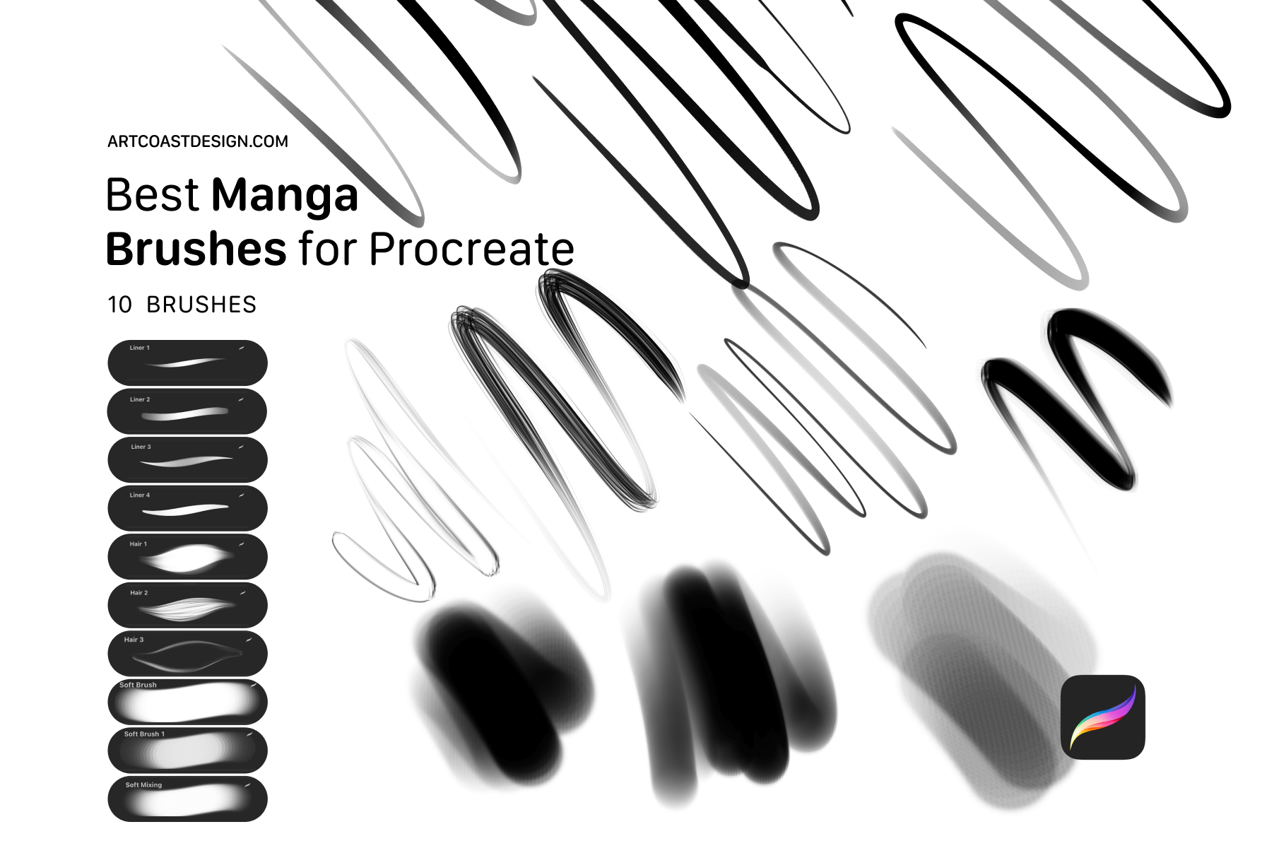 Premium Manga Brushes for Procreate Artists