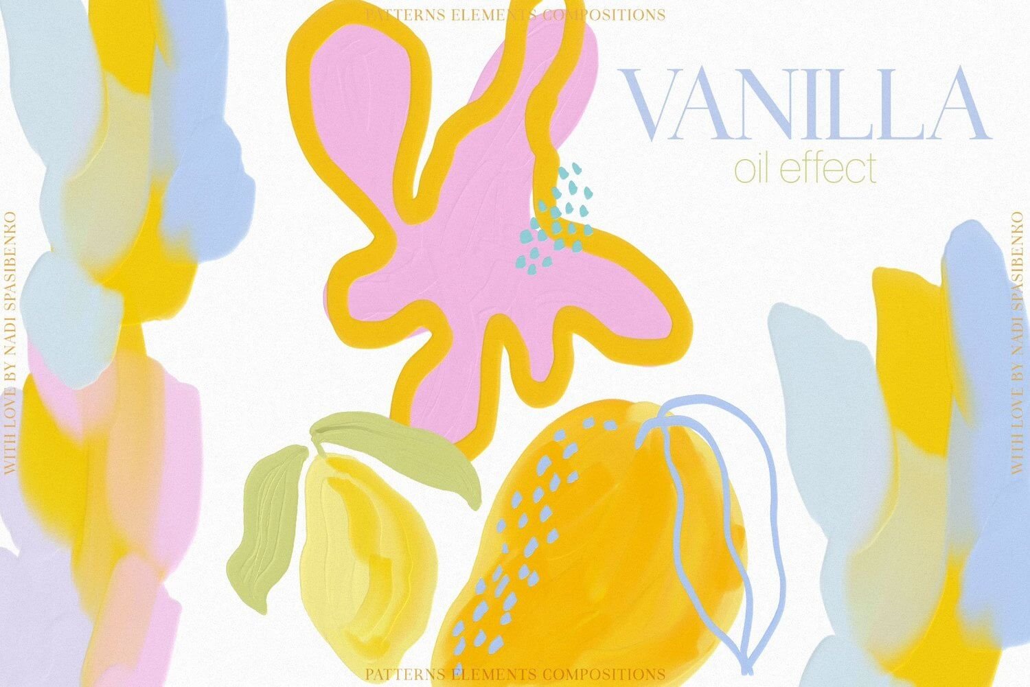 Vanilla Abstract & Oil Effect Clipart – Elevate Your Designs with Elegance