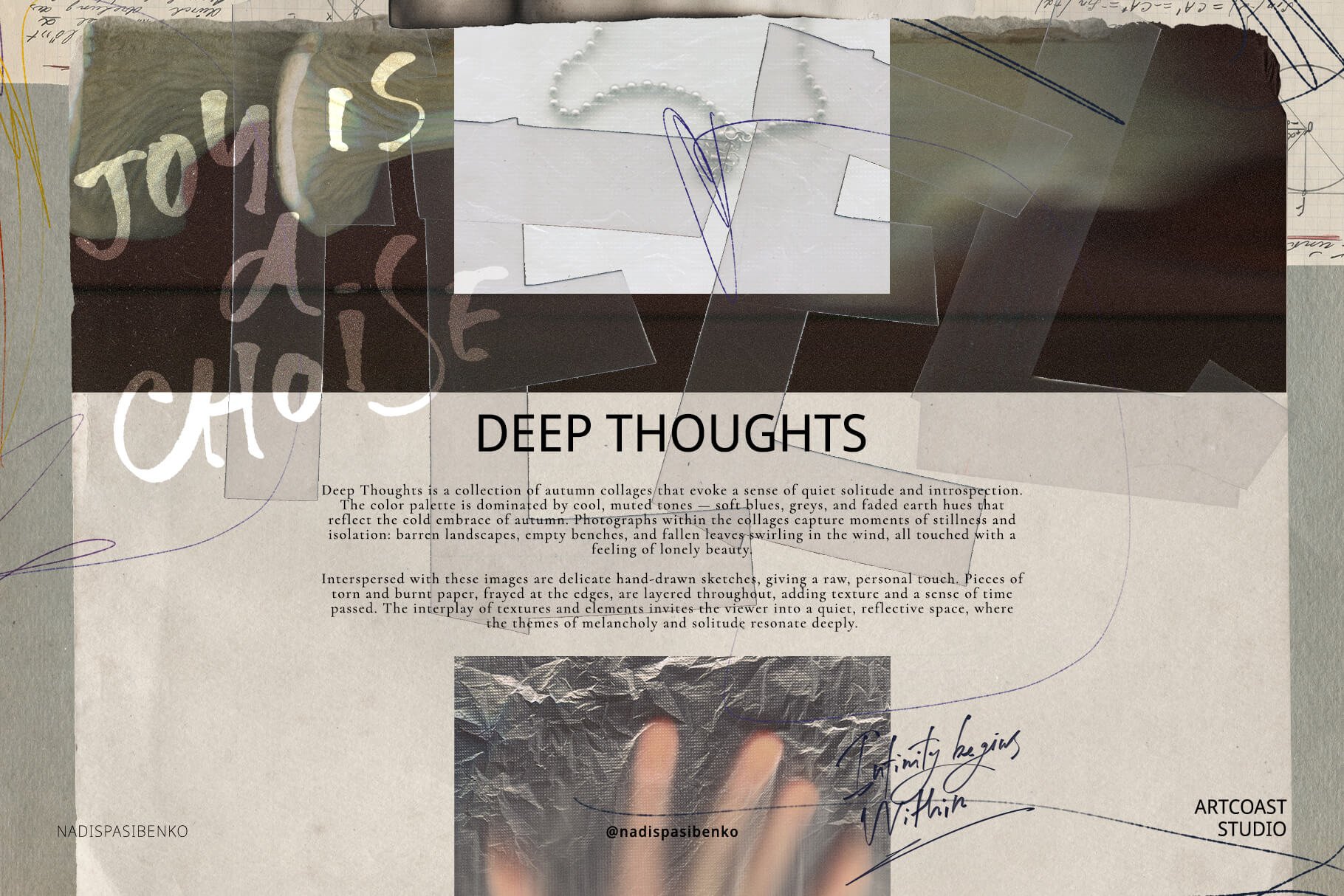 Deep Thoughts Collage Elements Collection for Graphic Designers