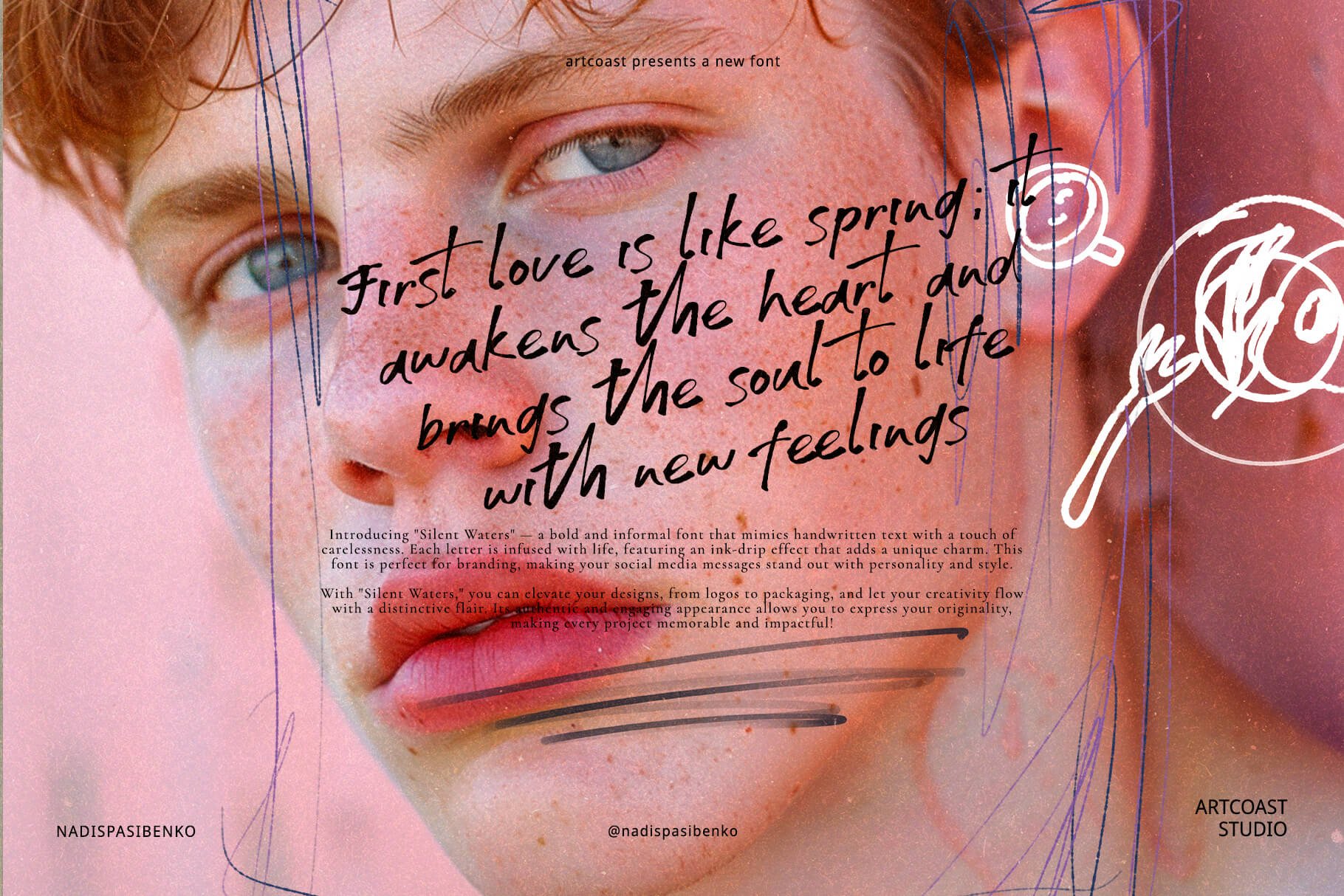 Silent Waters Bold Inky Font: Effortlessly Creative Script
