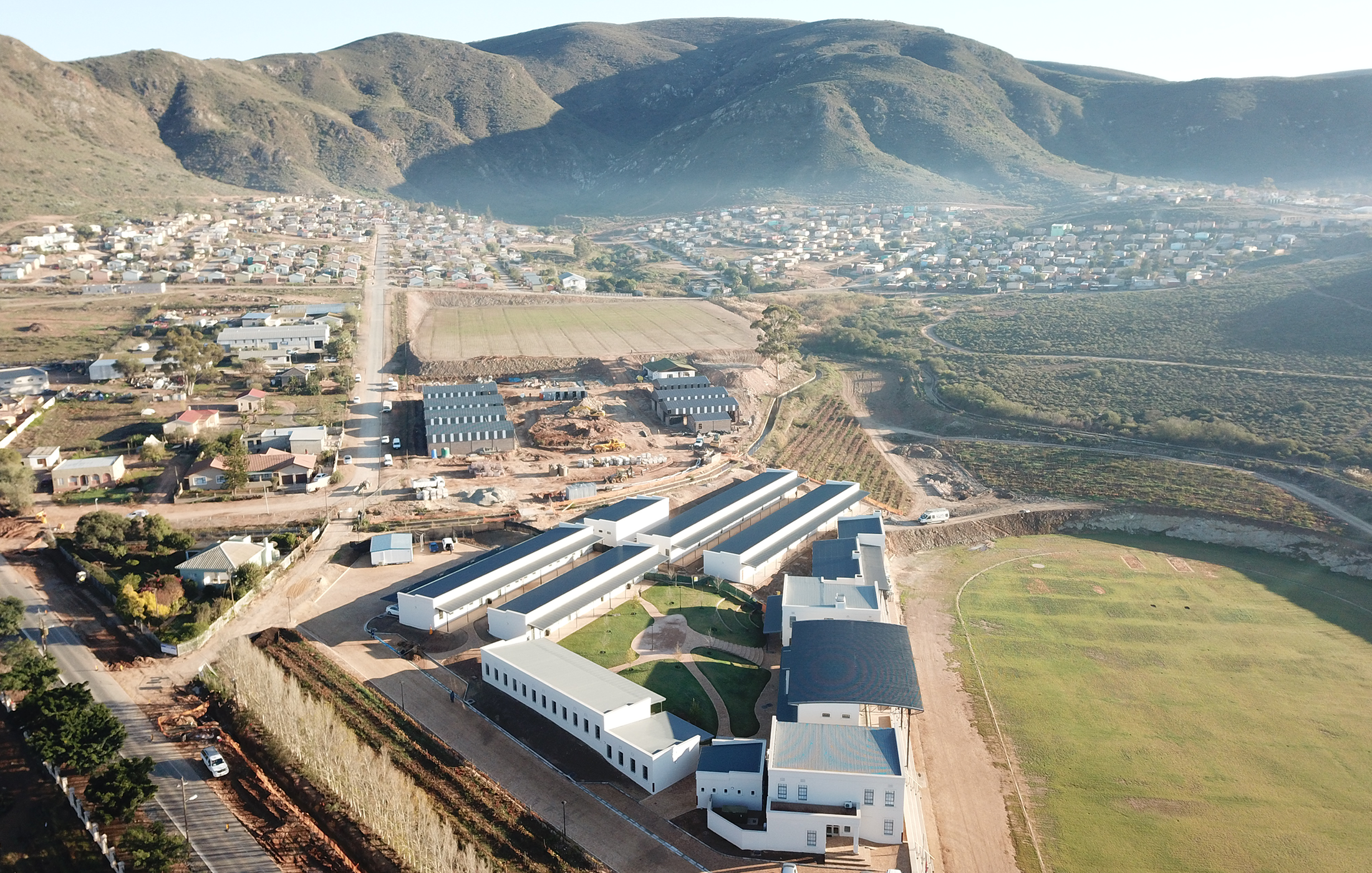 Jakes Gerwel School of Skills School Aerial View, Bonnievale, Western Cape, South Africa