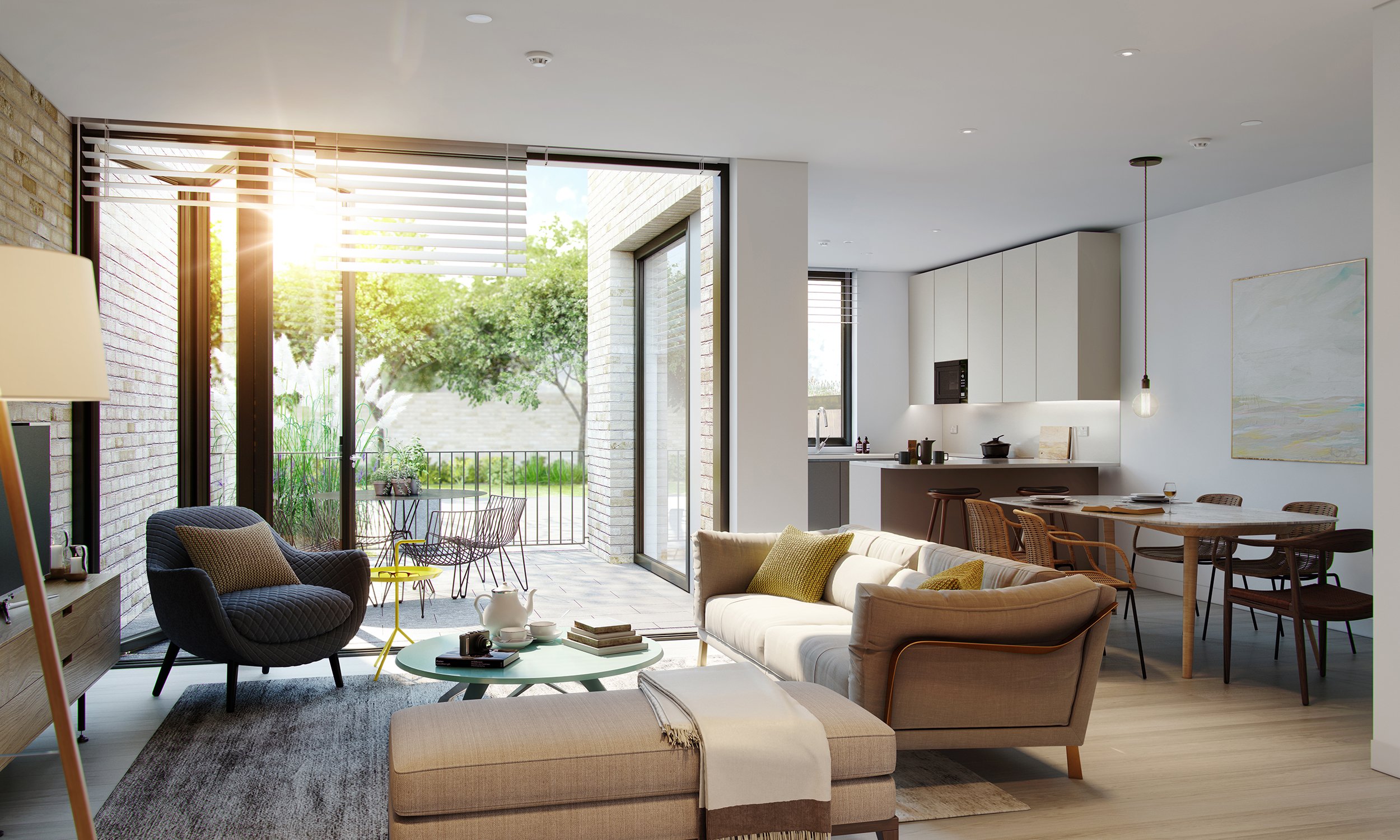 modern residential apartment living room