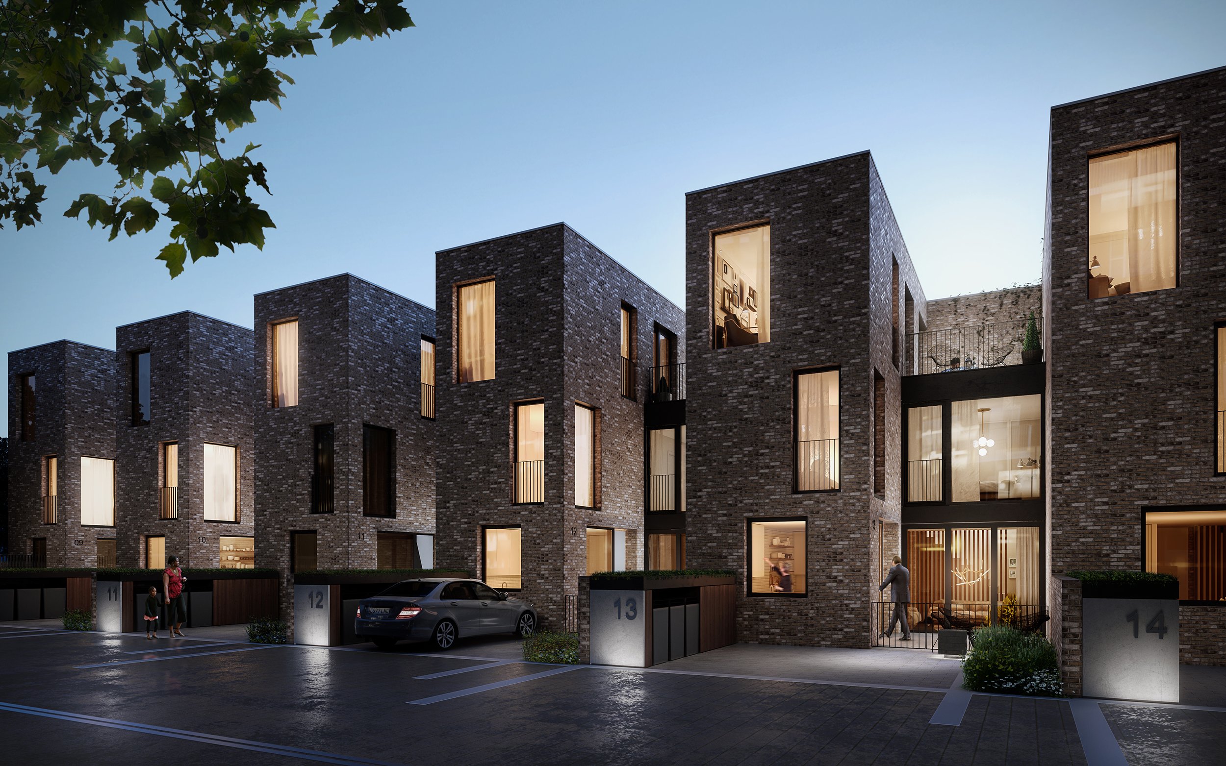 modern residential terrace houses