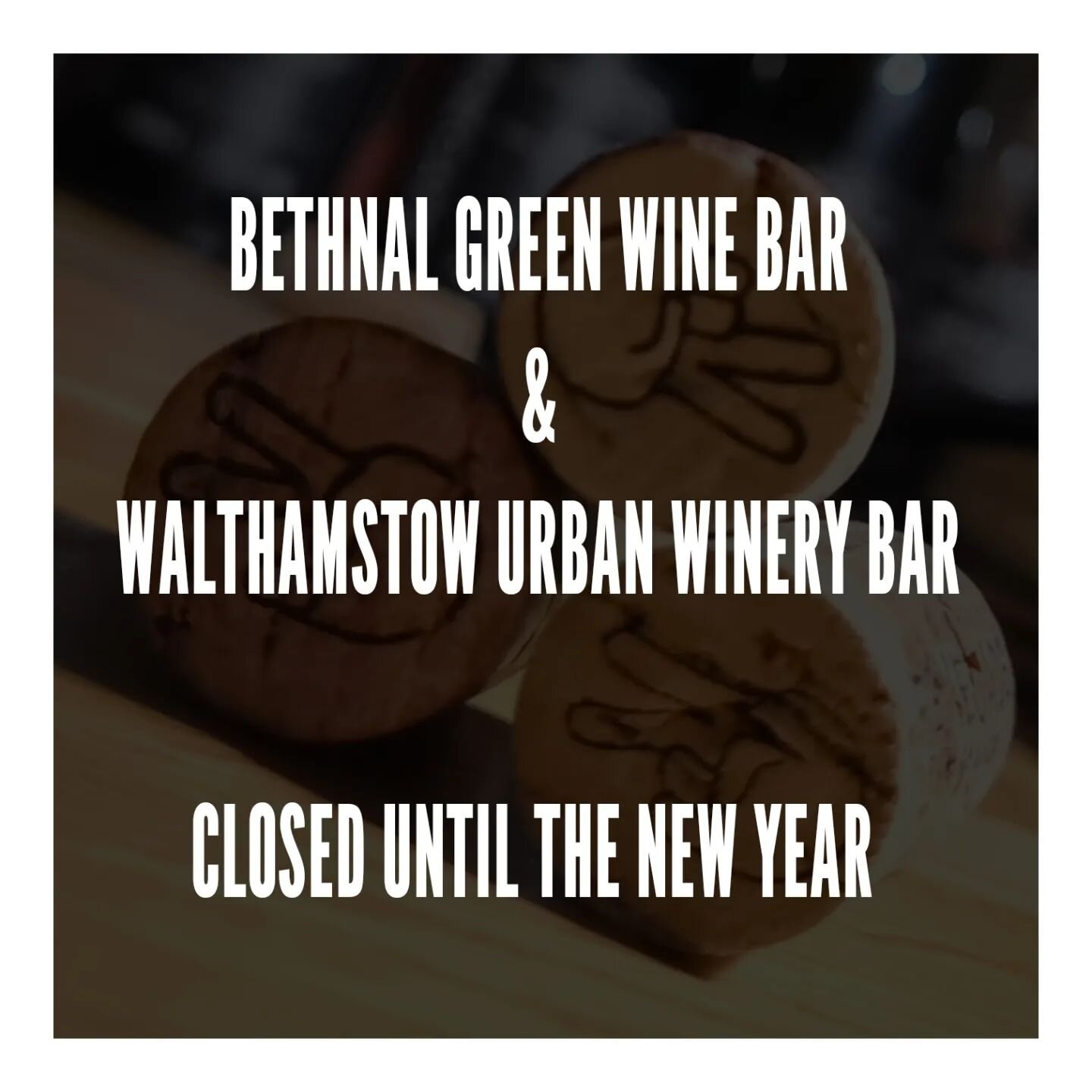 𝗖𝗟𝗢𝗦𝗘𝗗 𝗨𝗡𝗧𝗜𝗟 𝗧𝗛𝗘 𝗡𝗘𝗪 𝗬𝗘𝗔𝗥

That's a wrap folks. Thanks to everyone who's supported us this year and to everyone who may be planning to see us in the new year....

Talking of the new year, watch out for an announcement soon!

Chee