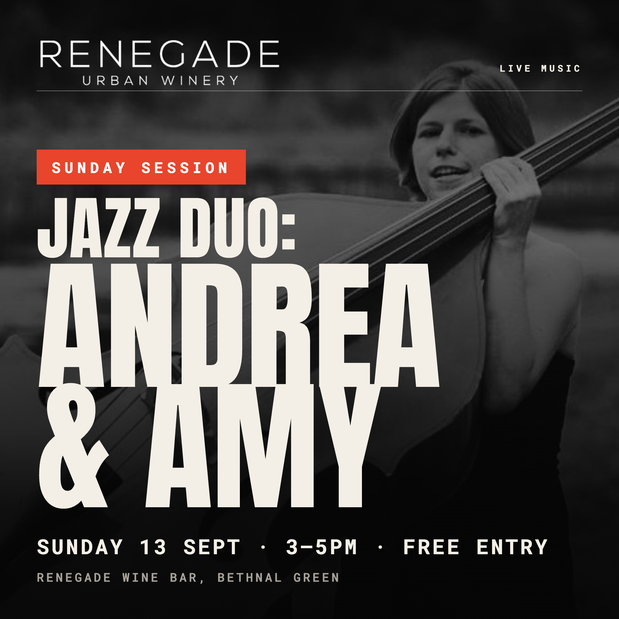 E2 Sunday Sessions: Jazz duo: Andrea Solarino &amp; Amy Baldwin