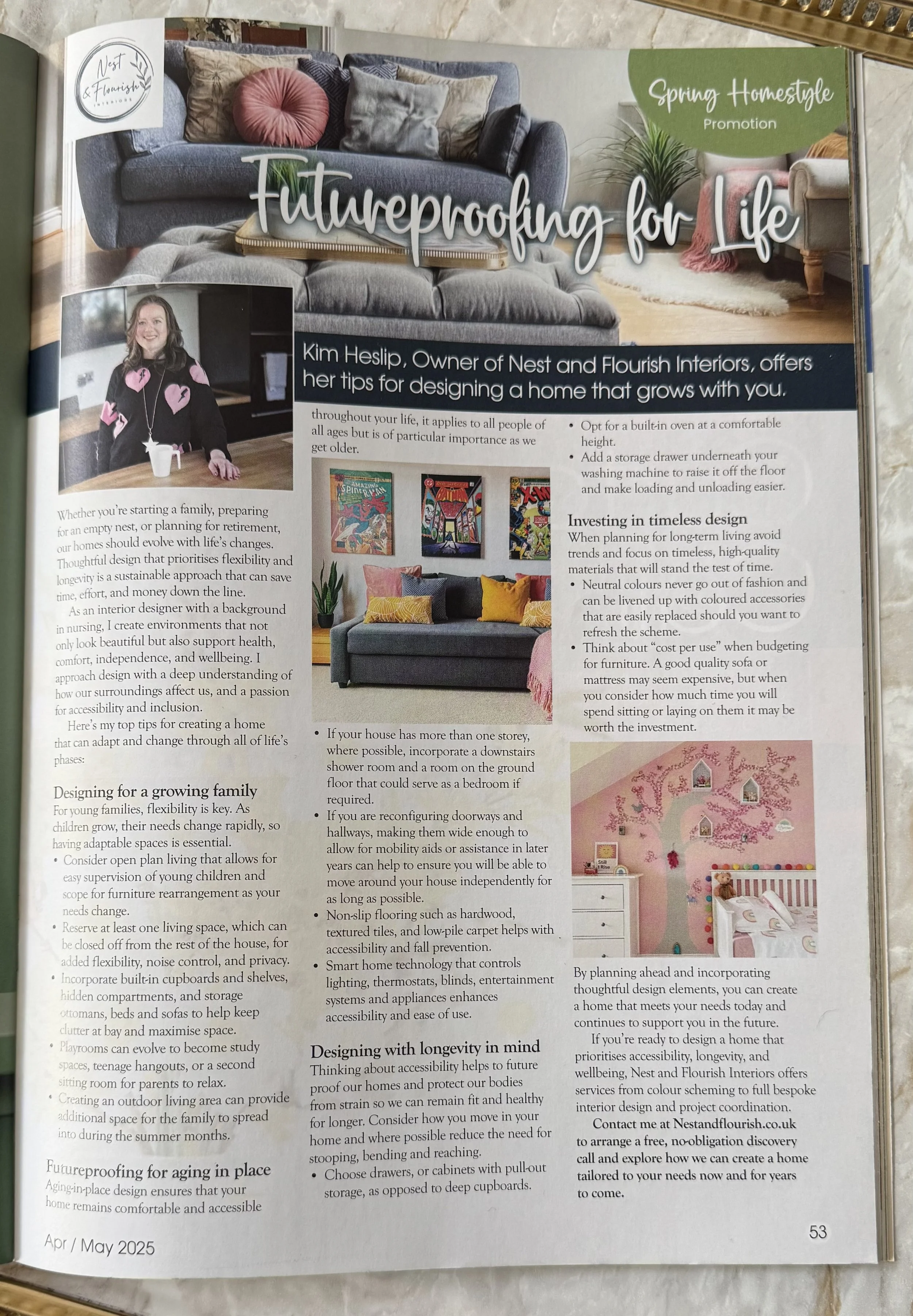 Nest &amp; Flourish Interiors Featured in JLife Leeds April 2025: Futureproofing Your Home for Every Stage of Life