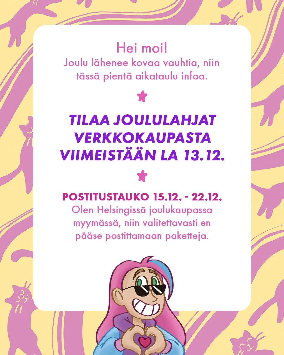 T&auml;m&auml; info olisi ehk&auml; pit&auml;nyt tehd&auml; aiemmin, mutta parempi my&ouml;h&auml;&auml;n kuin ei milloinkaan! 😄

#kuvittaja #pienyritt&auml;j&auml; #joulu