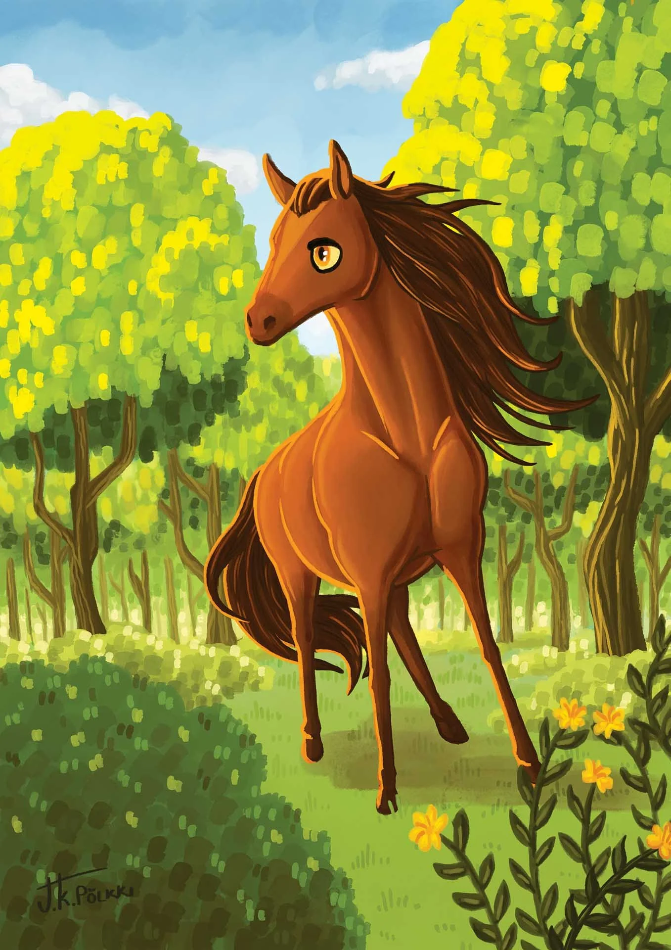 jkpolkki_HevonenMetsassa_Illustration.jpg