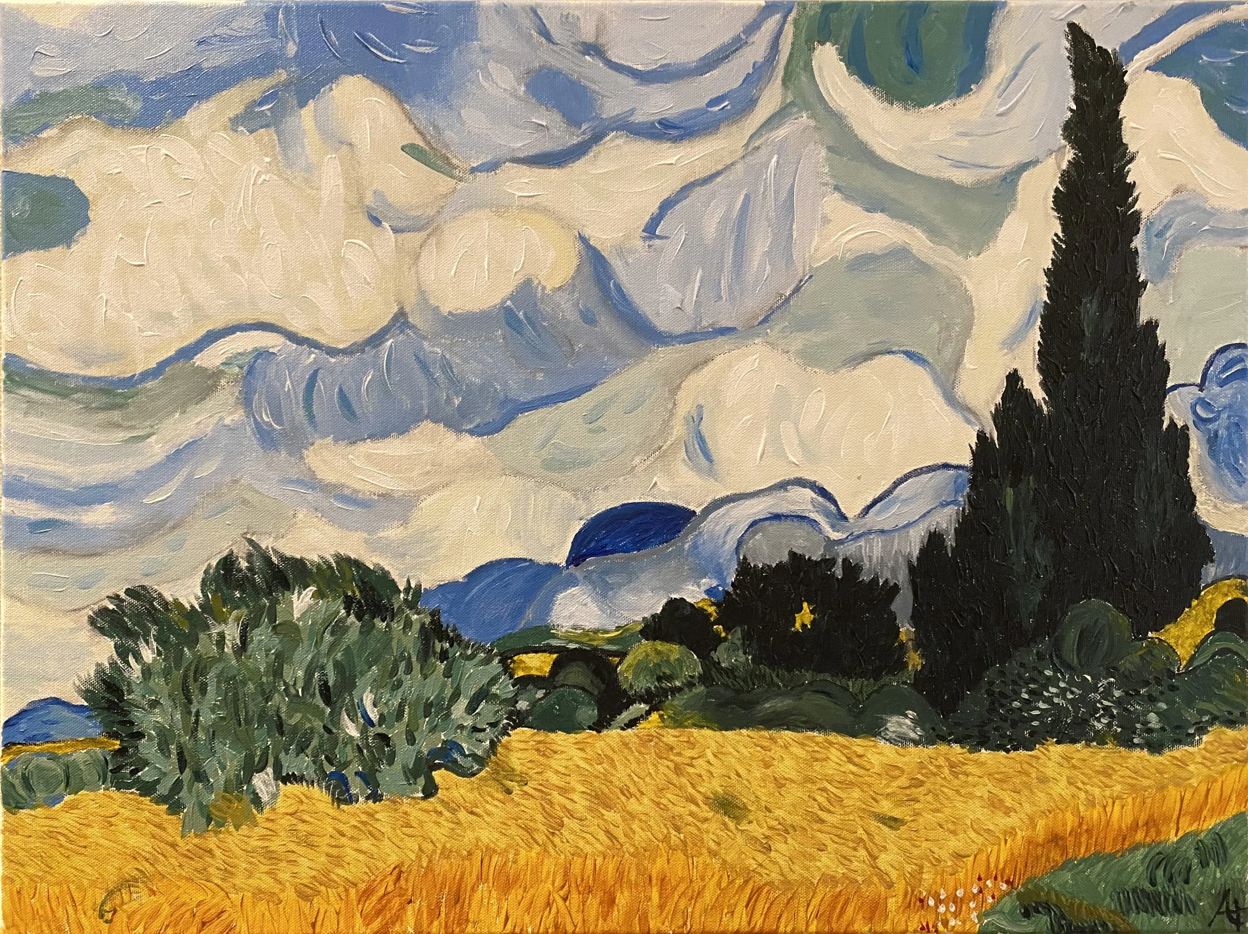 Van Gogh Wheat Fields replica