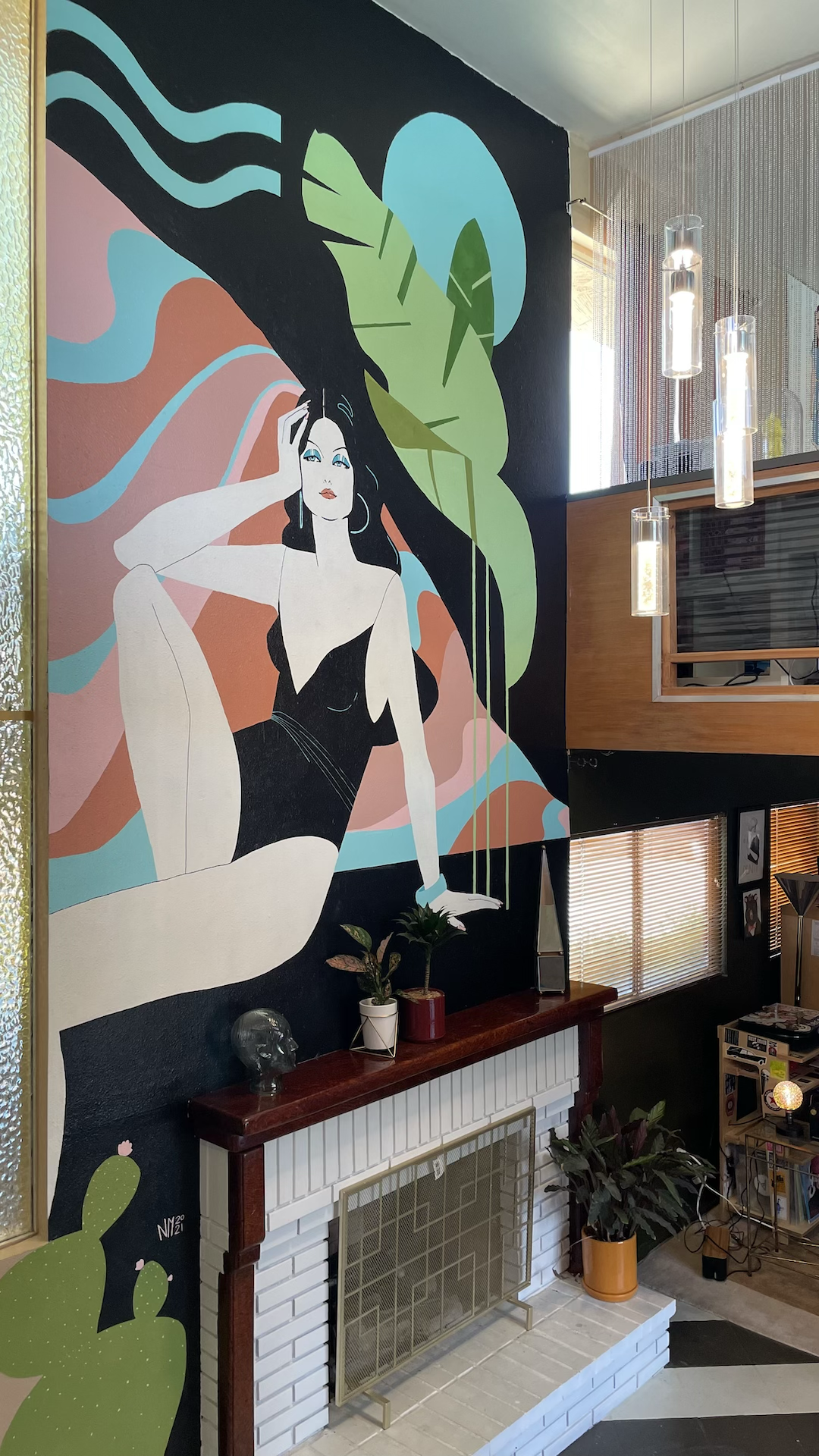 Claudine Mural, Private Residence, CA 2021