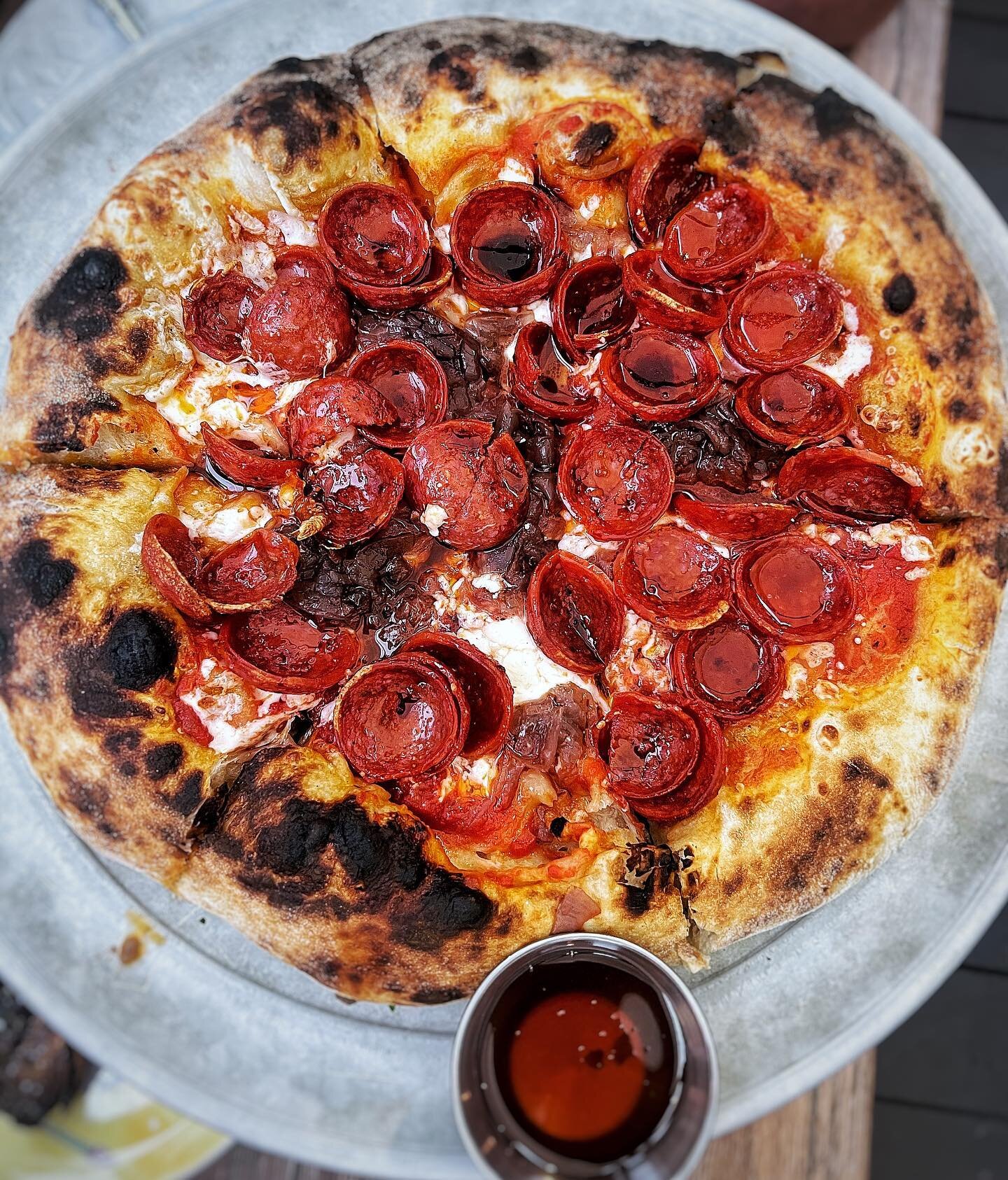Definitely Best Pizza in Boston 
📍 @sourcerestaurants 
T-10 days #BostonBucketList #BestOfBoston #FridayDateNight 

Pepperoni, caramelized onions &amp; hot honey on a fluffy wood fired pizza dough. Perfection 😍🍕

Roasted Brussel Sprouts in miso ch