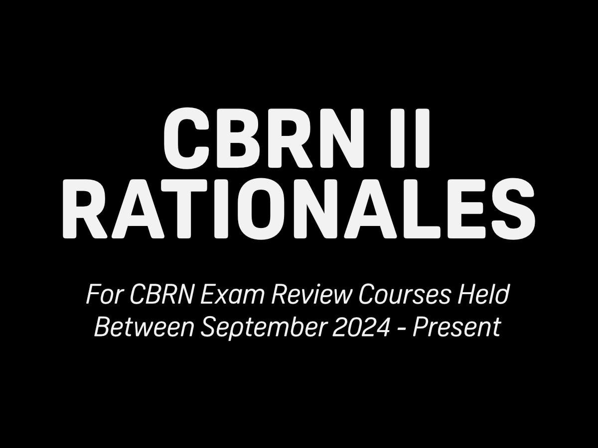 Repeating text pattern in pink stating: "ONLINE CBRN EXAM REVIEW COURSE SOLHEIM’S."