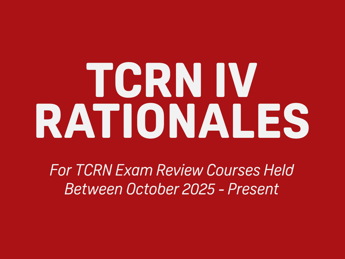 TCRN IV (COURSES AFTER 10/22/25)