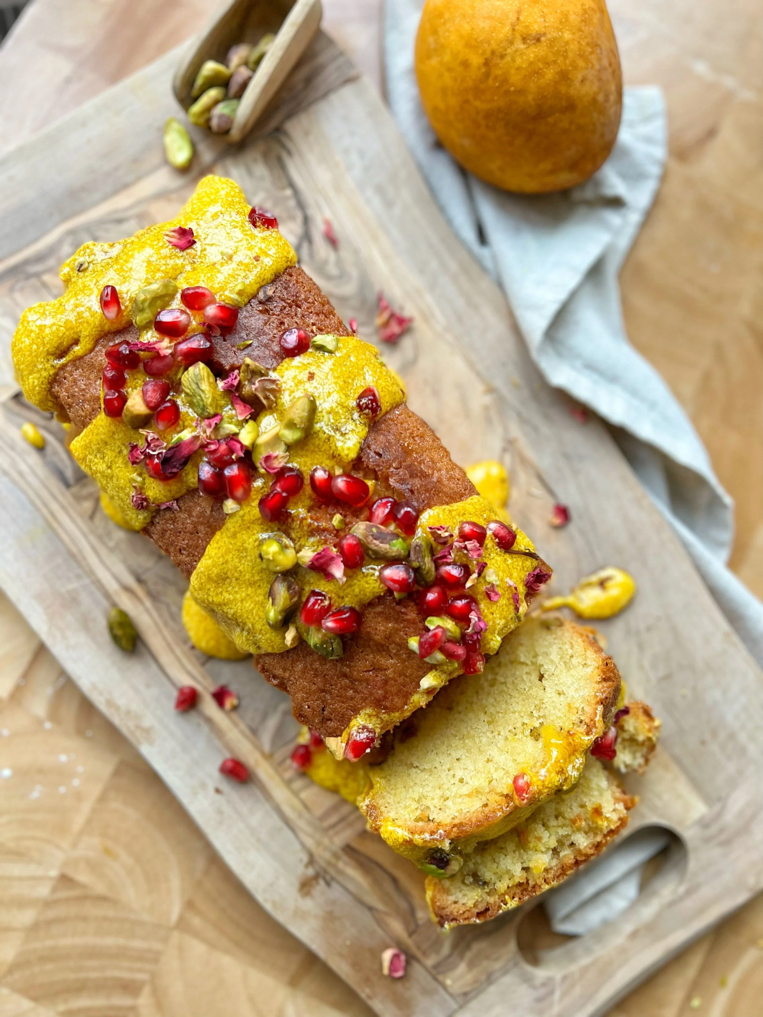 Mango &amp; Pistachio Loaf