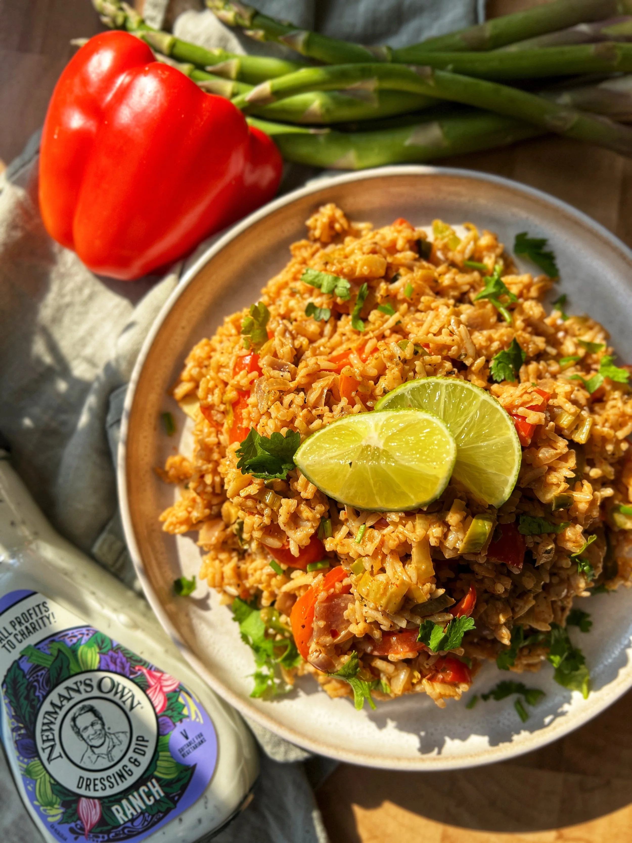 Dirty Rice with Ranch Sauce