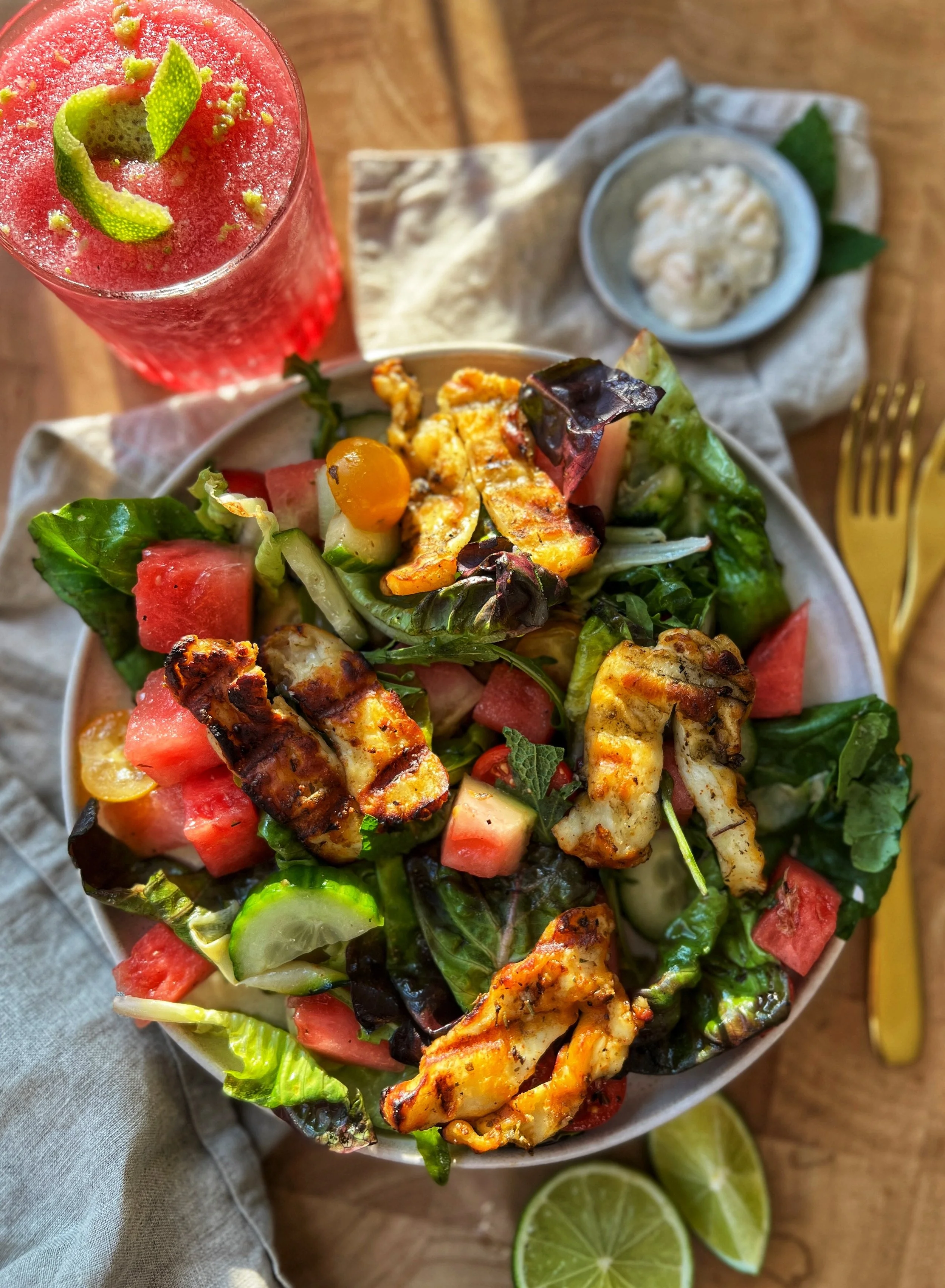 Halloumi & Watermelon Salad