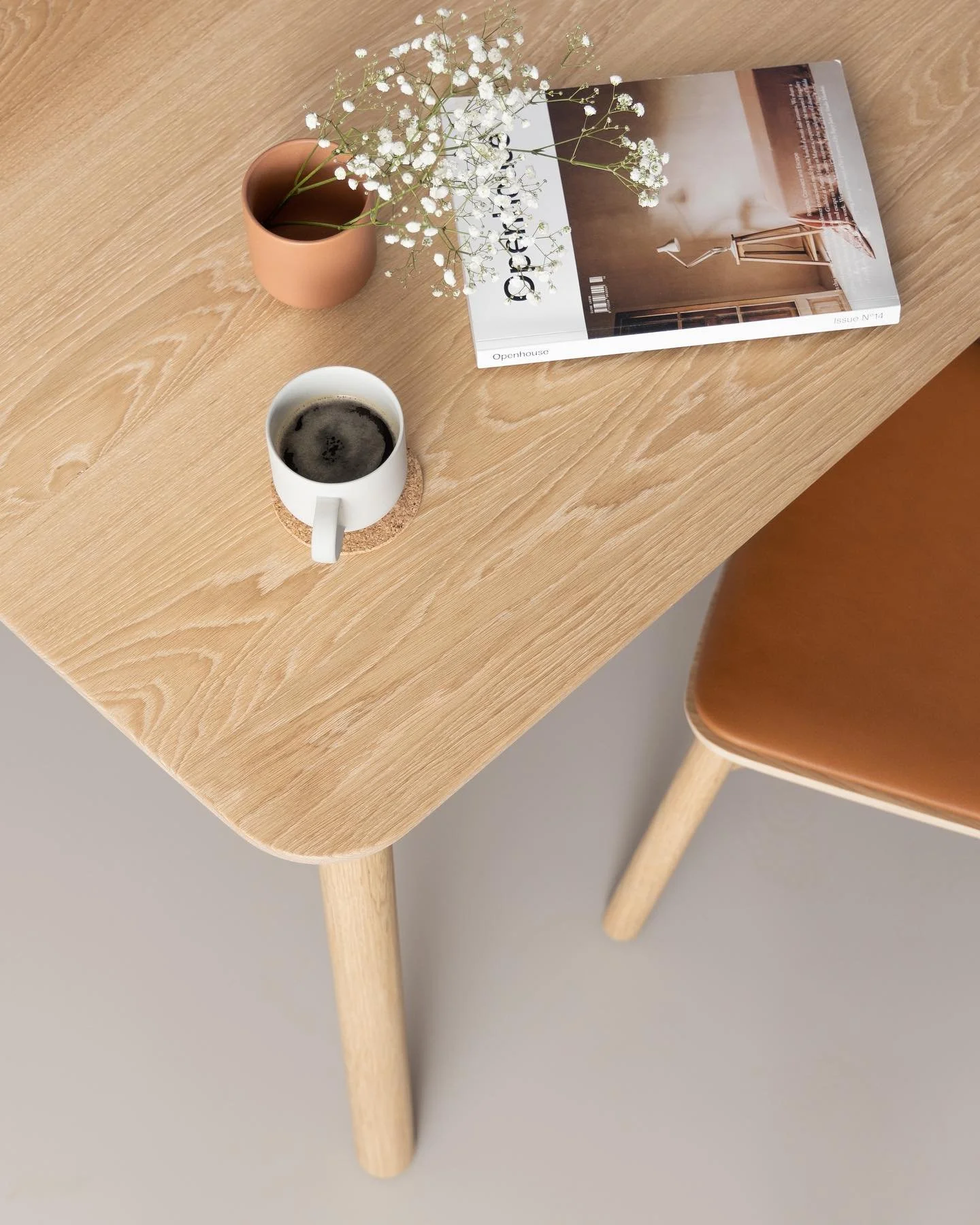 OTIS TABLE - hand crafted from solid European Oak and finished in white tinted hard wax oil 👌