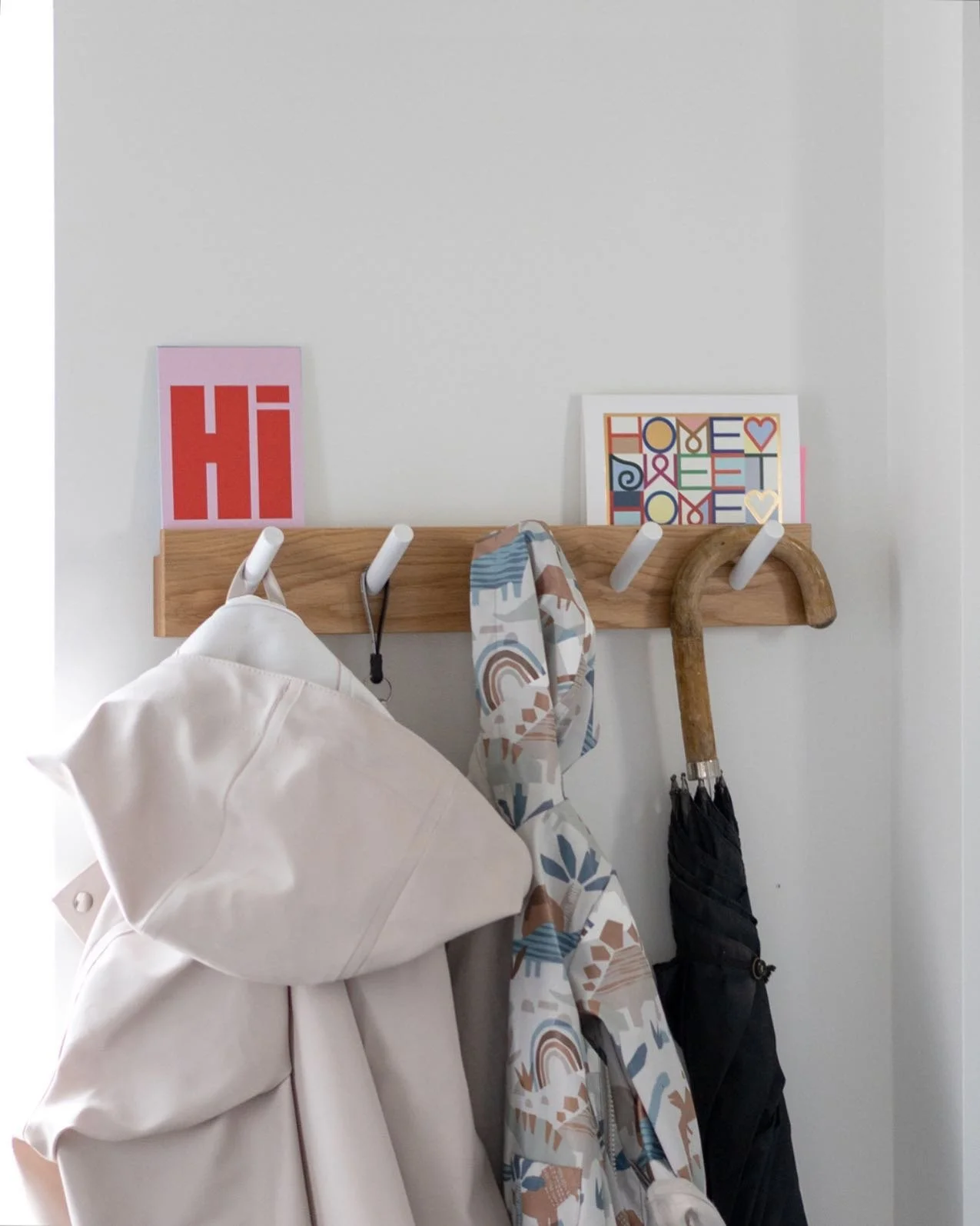 I can&rsquo;t believe it&rsquo;s been 10years since Peg went into production. 

Peg - a simple oak coat rail with oak painted &ldquo;pegs&rdquo; and a cheeky ledge at the back to store letters &amp; keepsakes.