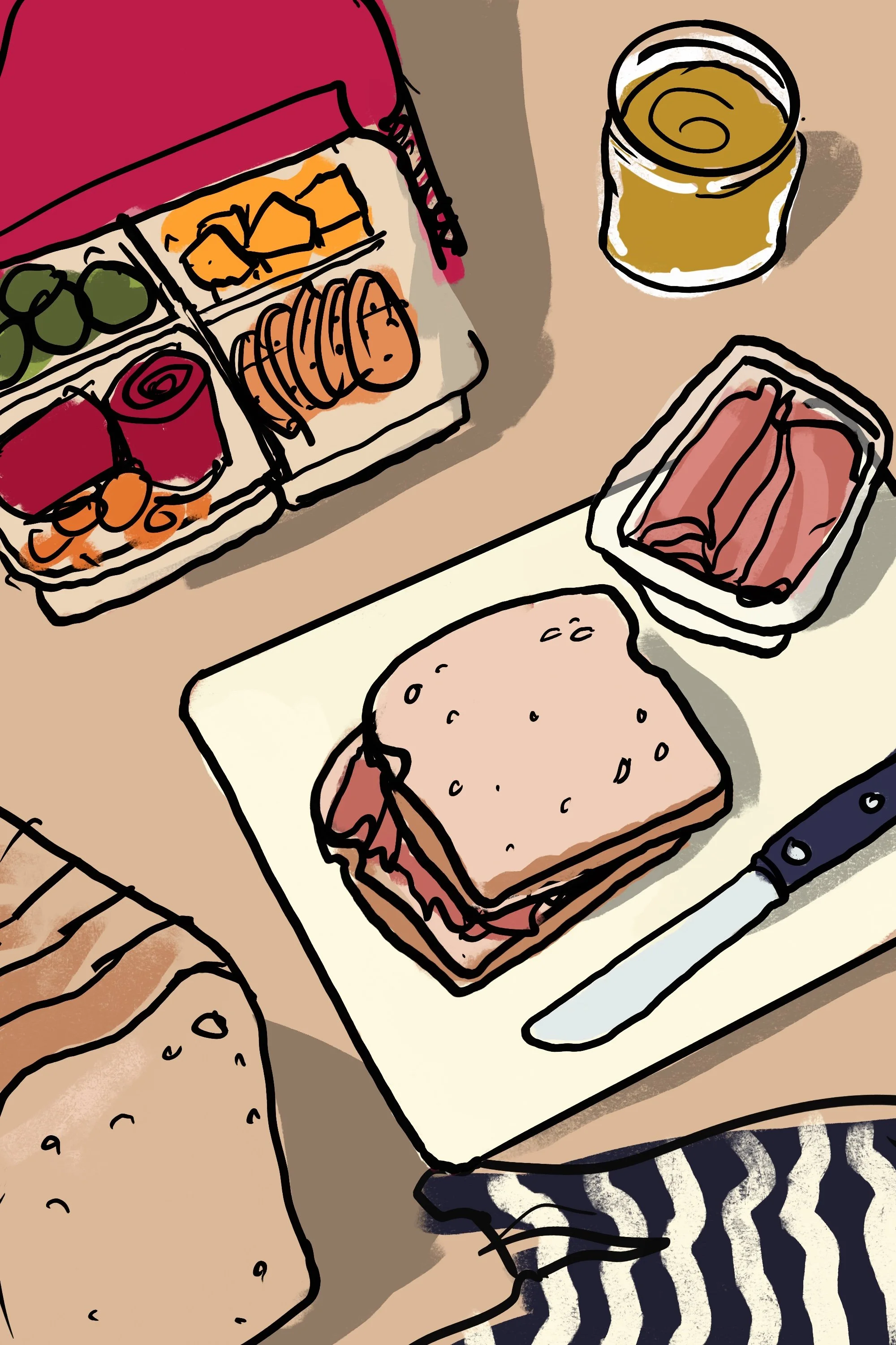 A hand-drawn illustration for client and my creative team to plan our photo shoot. Part of my pre-production creative process, these images give everyone an opportunity to speak up and give their input ahead of shoot day. So the big decisions are mad