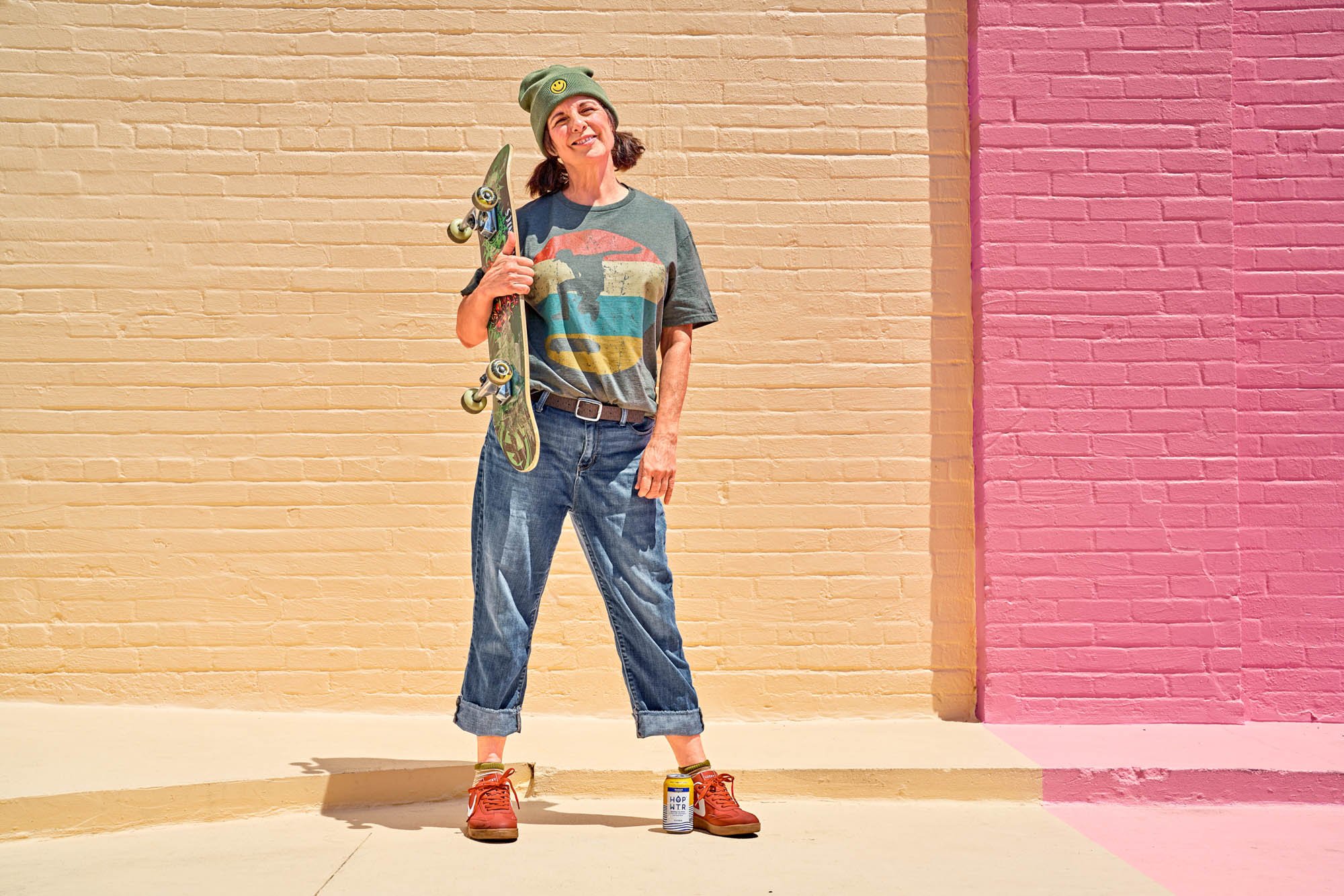 Portrait of a skateboarder for a commercial beverage brand photo shoot