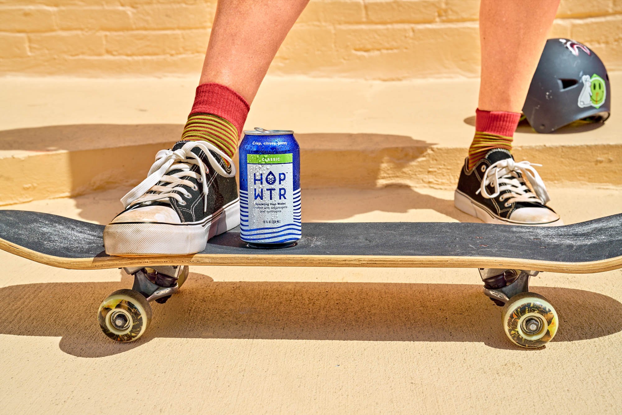Close up branding photo for Hop Wtr shot on location in Central Florida