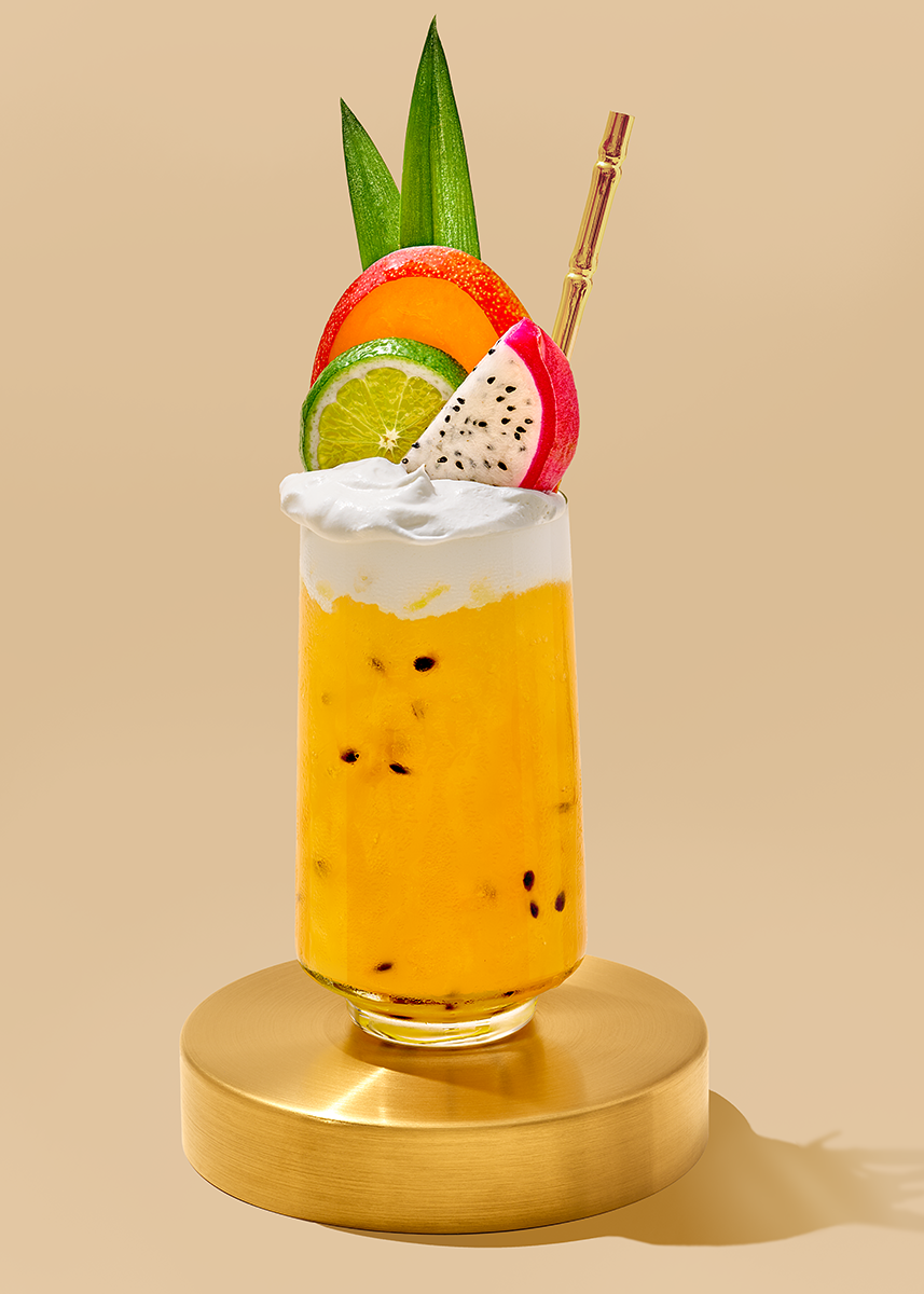 Mango Passionfruit Kombucha Soda commercial beverage photography by photographer and director Suzanne Clements.  Represented in Chicago, works in NYC, LA, Orlando, Florida, and everywhere in between.