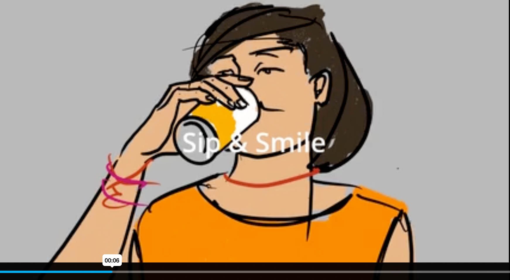 A bold sip and smile moment