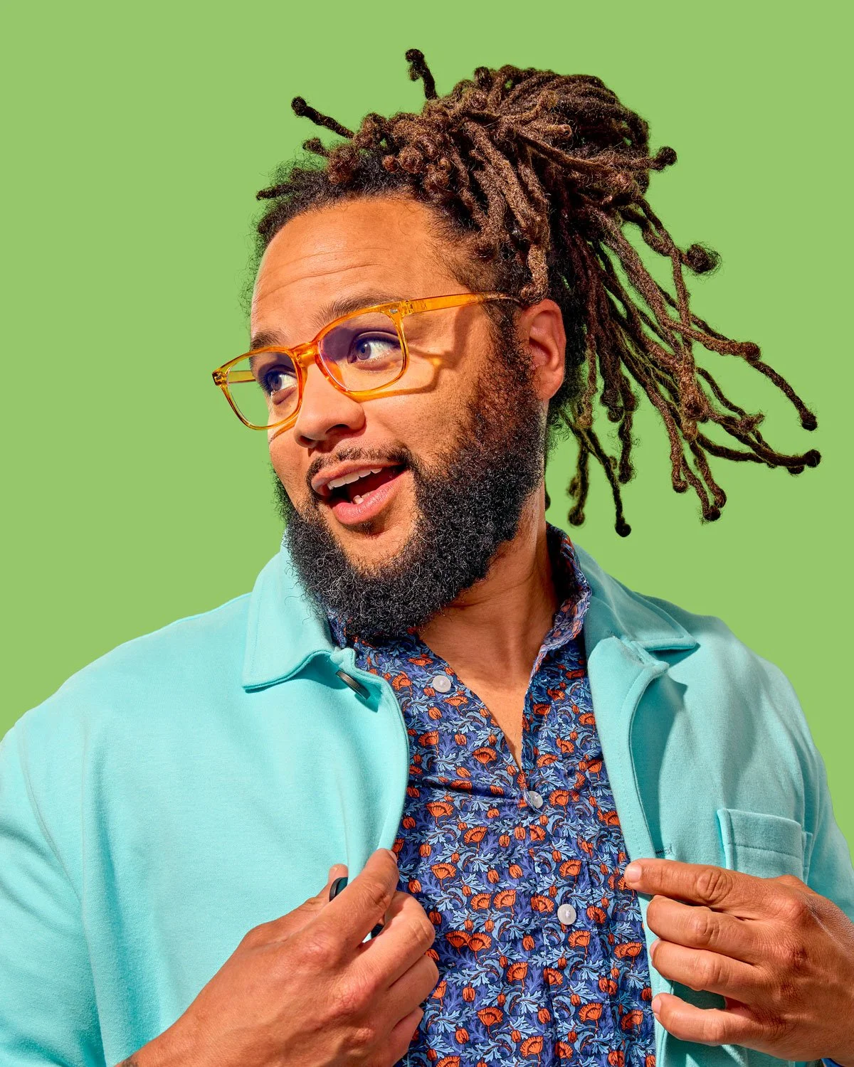 Central Florida actor's head shot, colorful photography