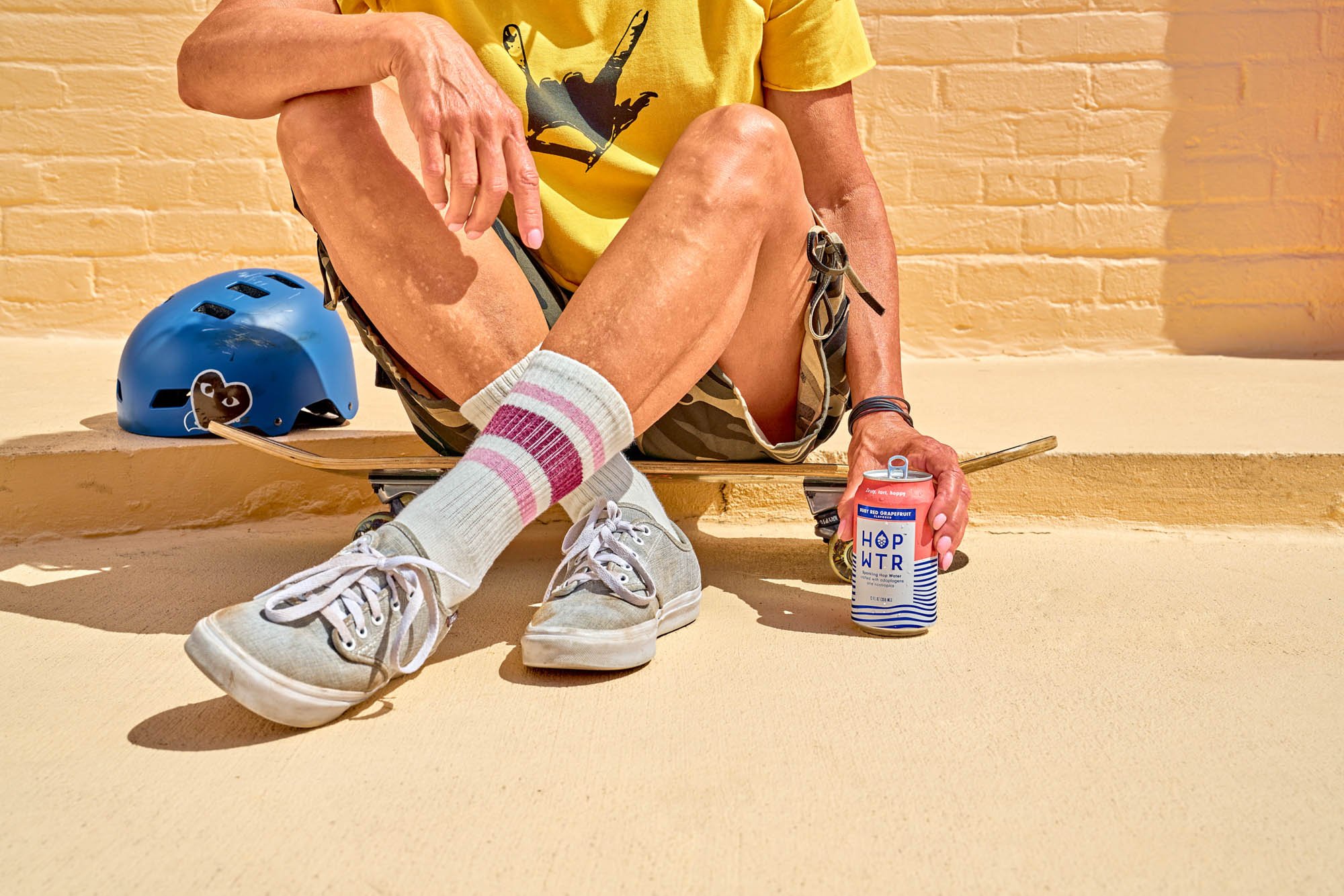 Commercial lifestyle photography on location for beverage brand