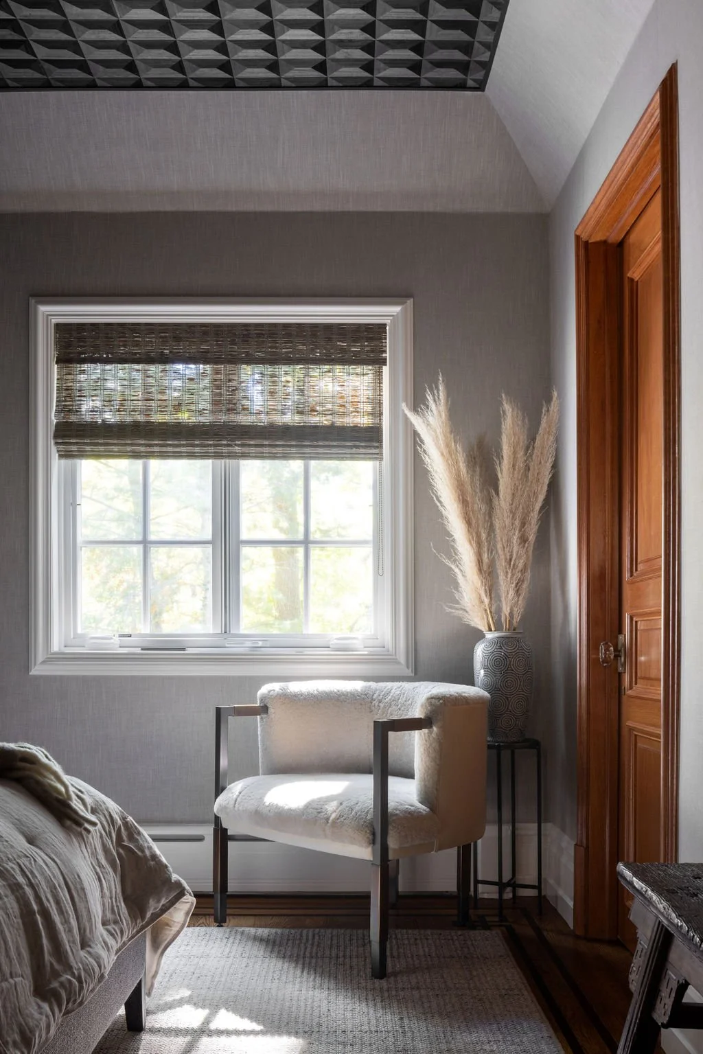 Christine Conte Interiors | Luxury | Interior Design | Bedroom Design | Wallpaper | Custom Furnishings | Window Treatments | Accent Chair