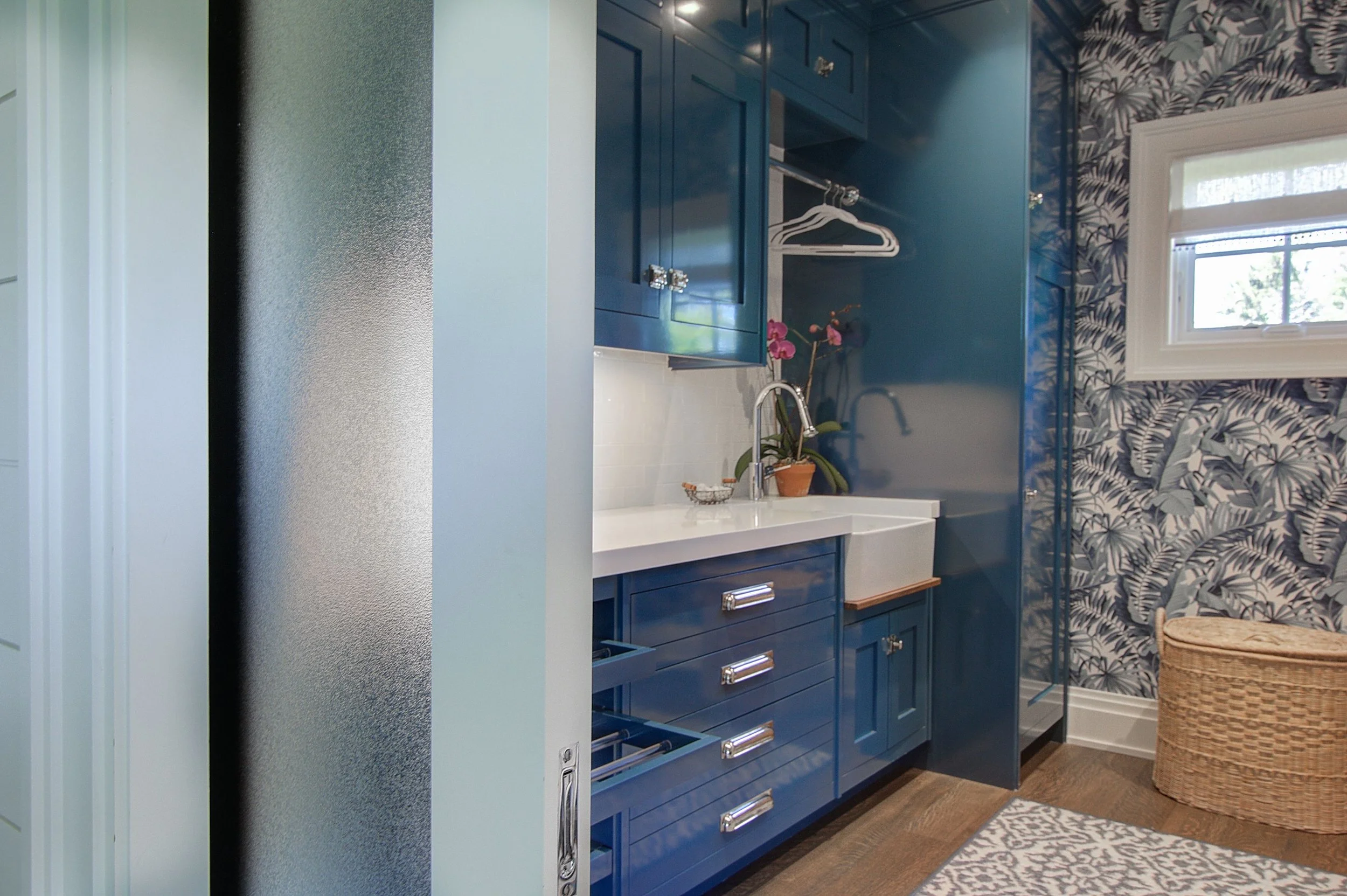 Christine Conte Interiors | Laundry Room Design | Blue