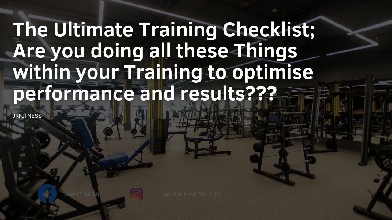 THE ULTIMATE GYM CHECKLIST - ARE YOU DOING ALL THESE THINGS TO OPTIMIZE YOUR TRAINING IN THE GYM?