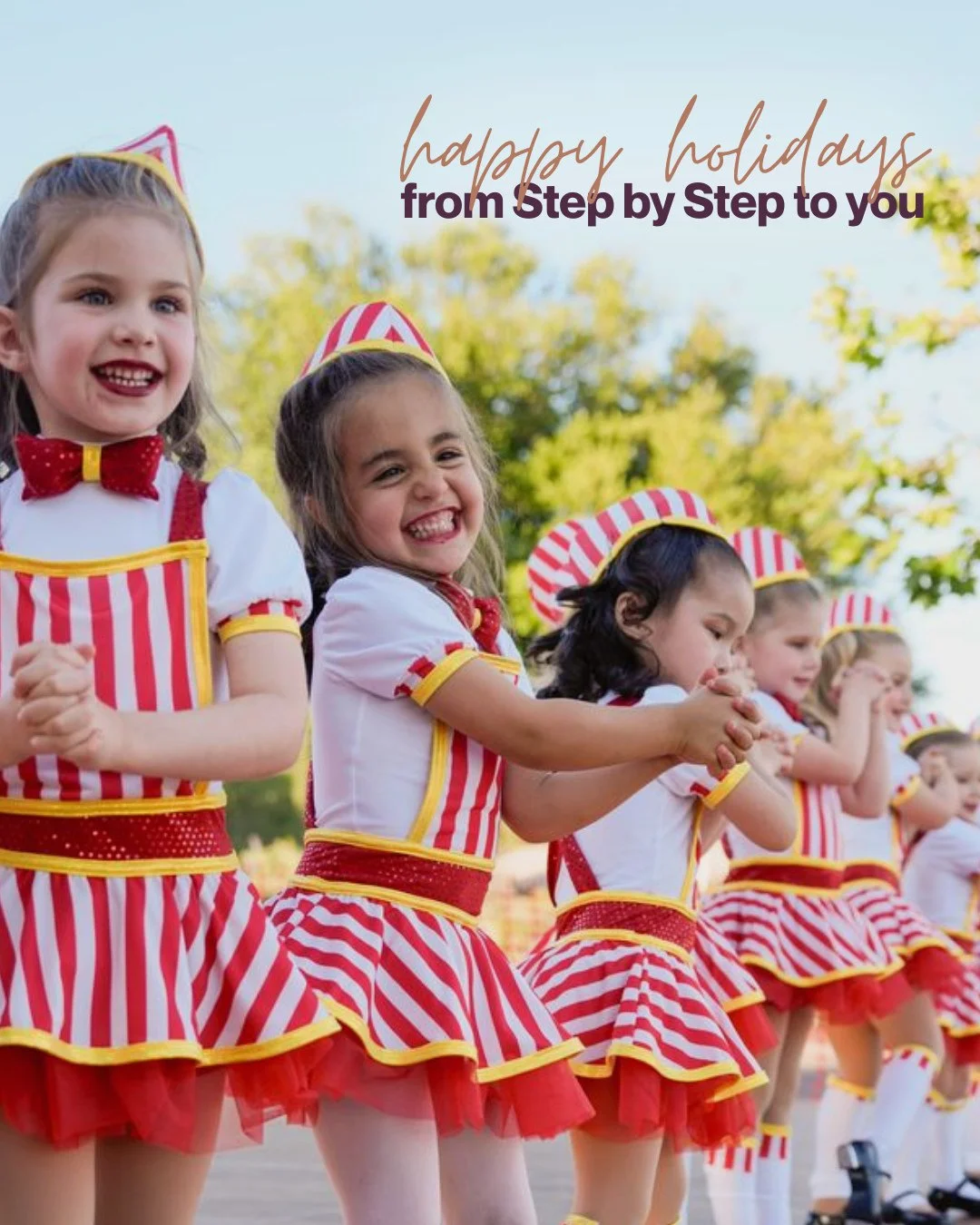wishing our sweet dance families a warm, joyful holiday season.⁠
we&rsquo;re so grateful for every child who fills our studio with laughter and light.⁠
⁠
#happyholidays #dancefamily