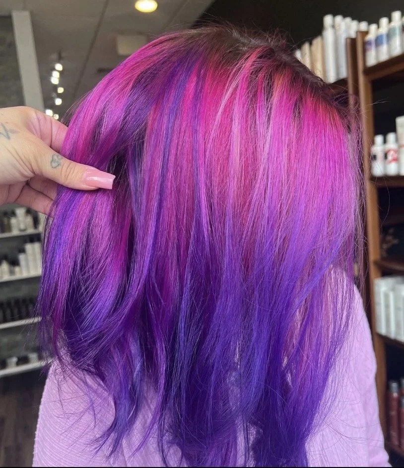 pink and purple hair
