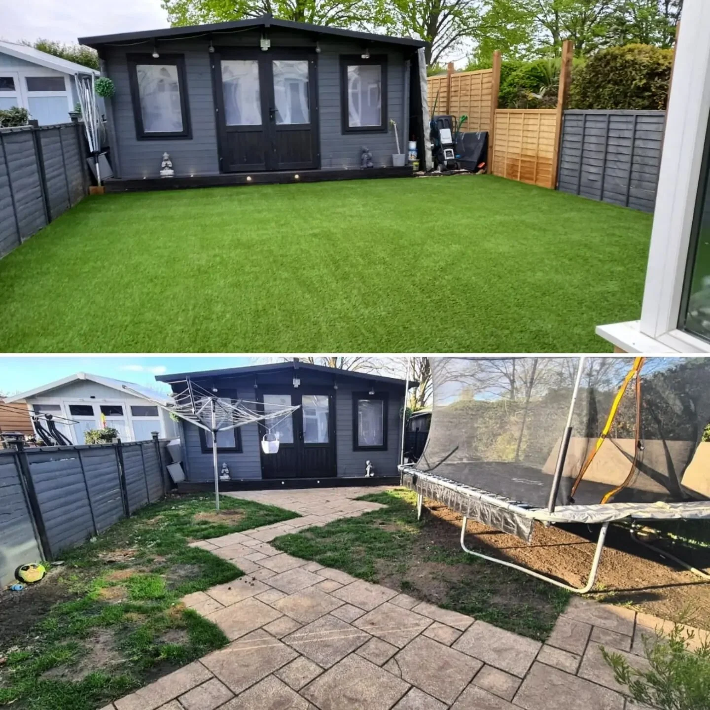 #beforeandafter #gardenmakeover #artificialgrass