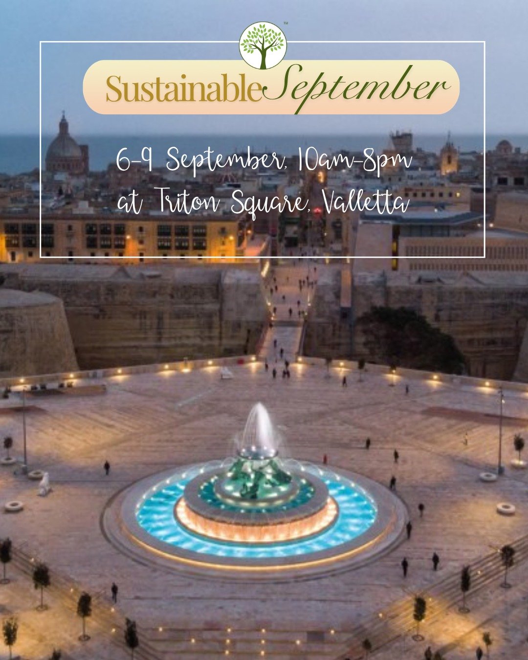 Peprin at the Triton Fountain, Valletta as part of the Eco Market Malta