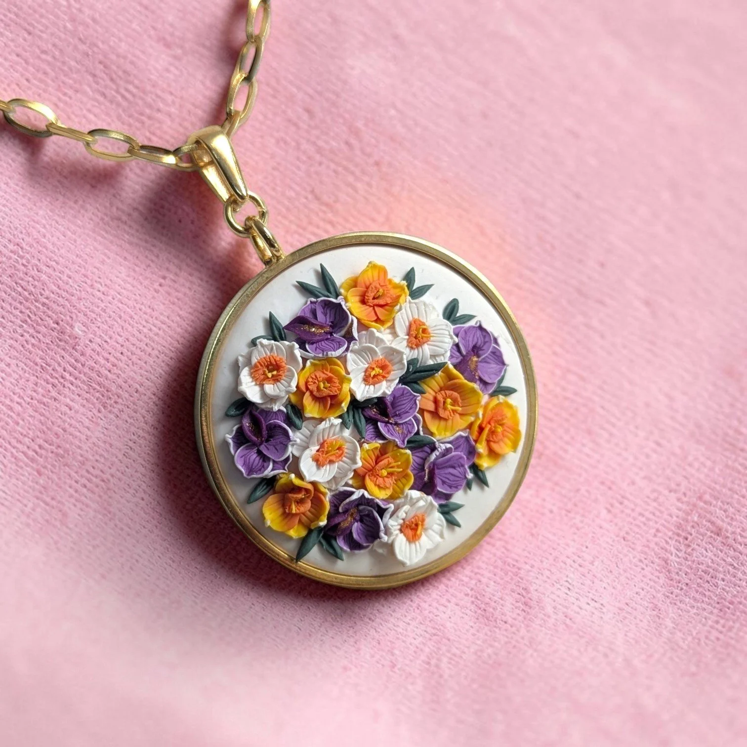 Ħlewwa – Large Floral Bloom Pendant (40 mm)