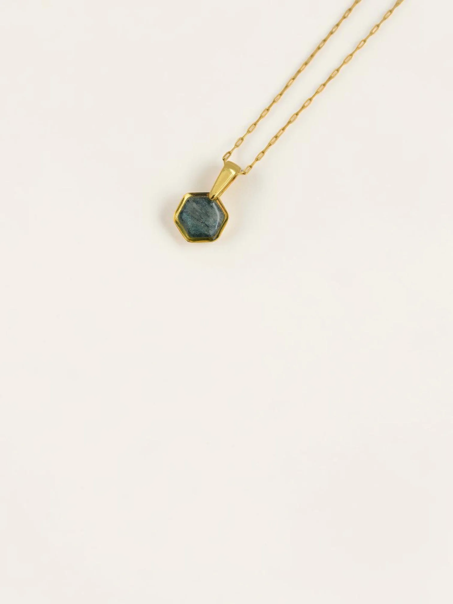 Fomm ir-Riħ Collection - Dainty Hexagon Pendant (Gold Toned)