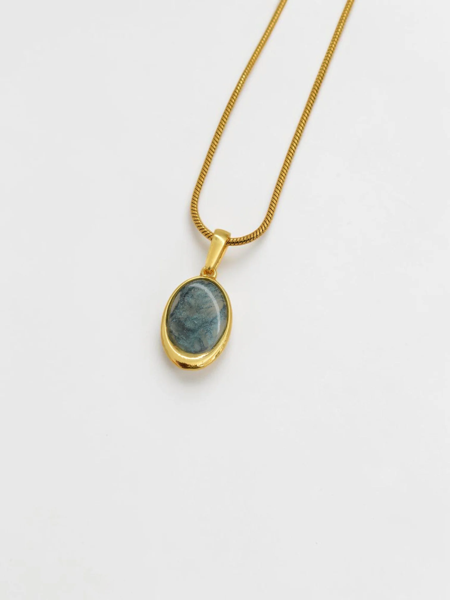 Fomm ir-Riħ Collection - Oval Medallion Pendant (Gold Toned)