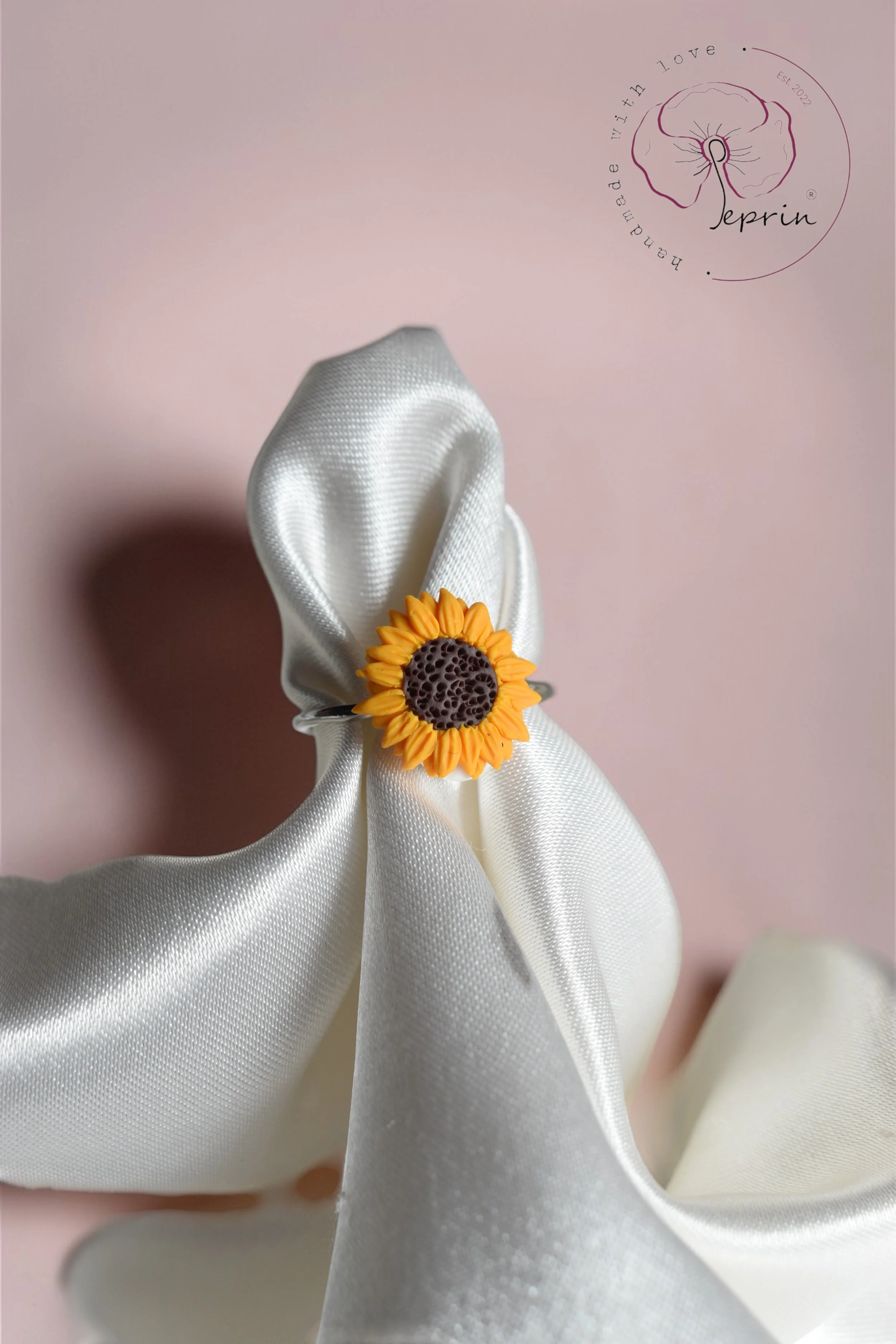 Classic Sunflower Ring — Silver Edition
