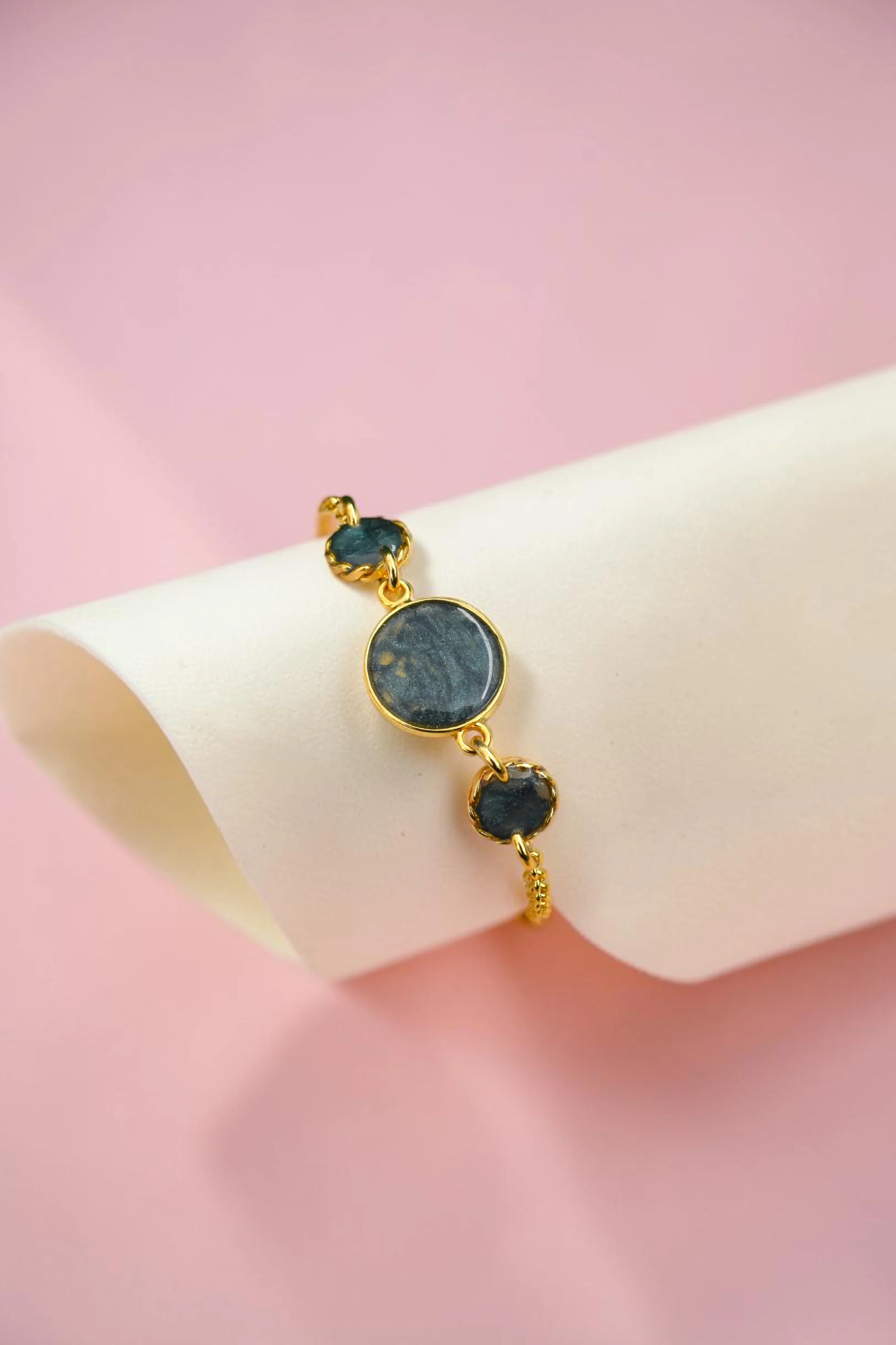 Fomm ir-Riħ Collection - Gold Medallion & Braided Circles Bracelet