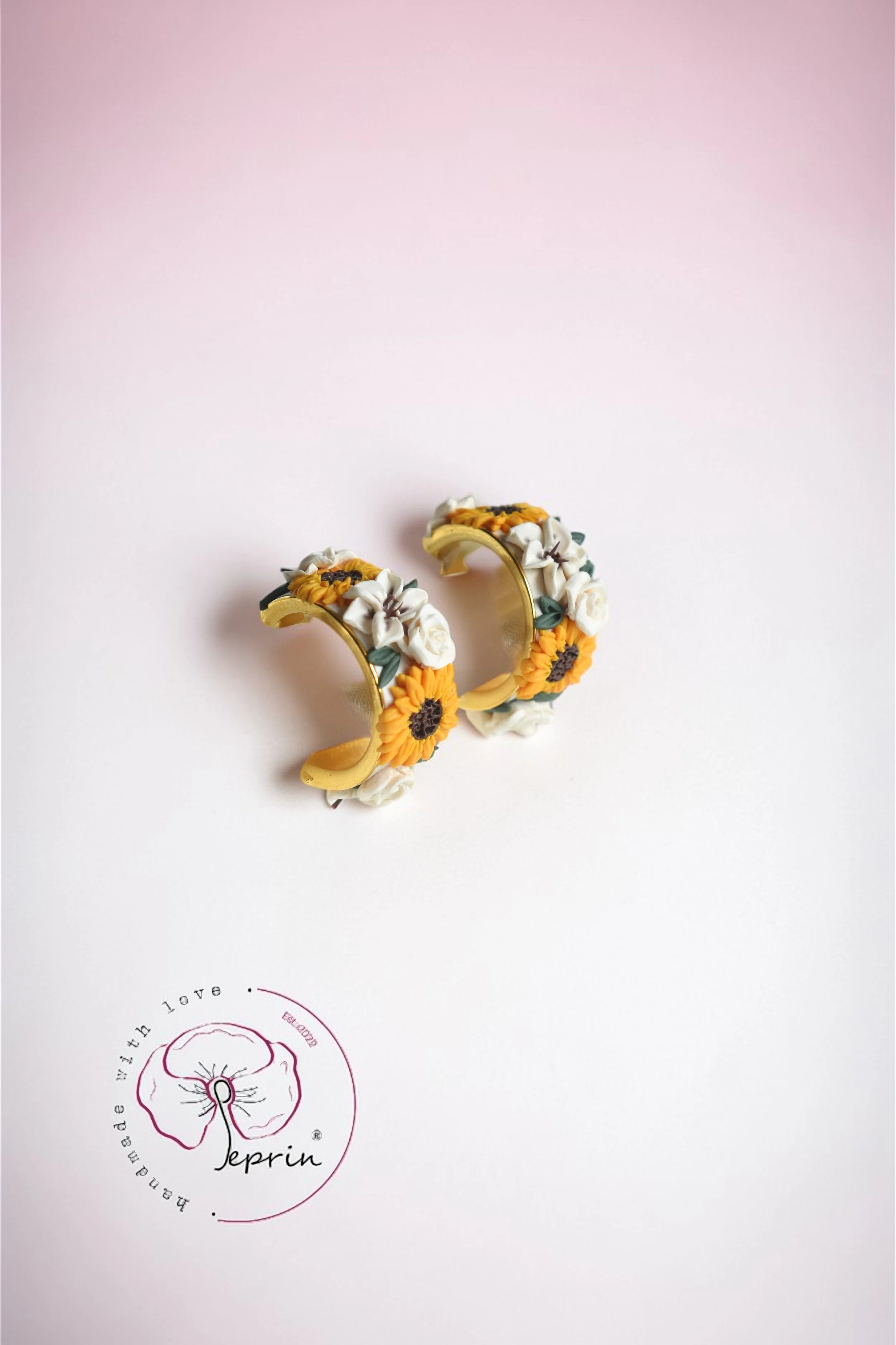 Golden Huggy Hoops — Sunflower Edition