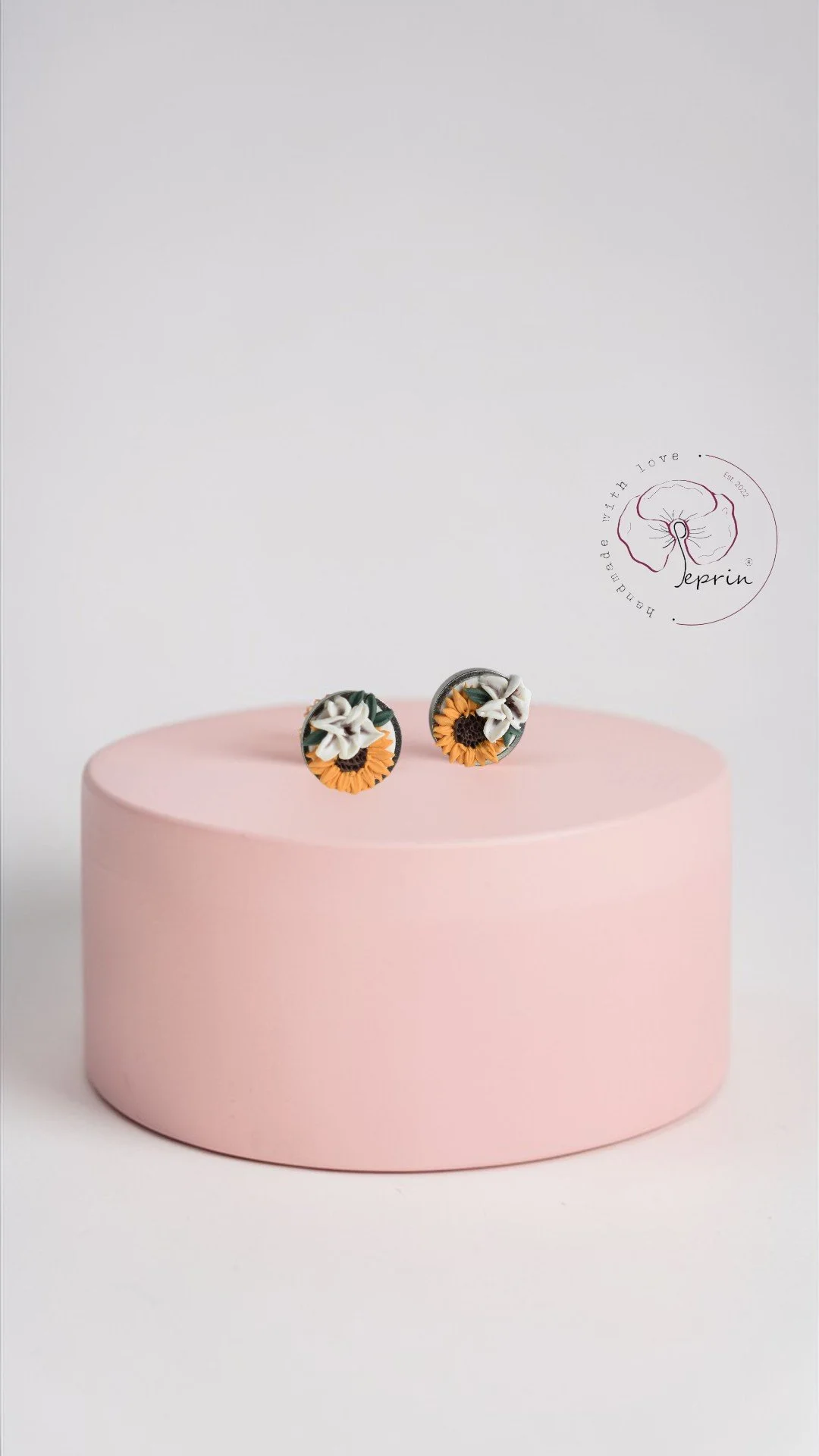 Twin Bloom Studs — Sunflower & Lily in Silver