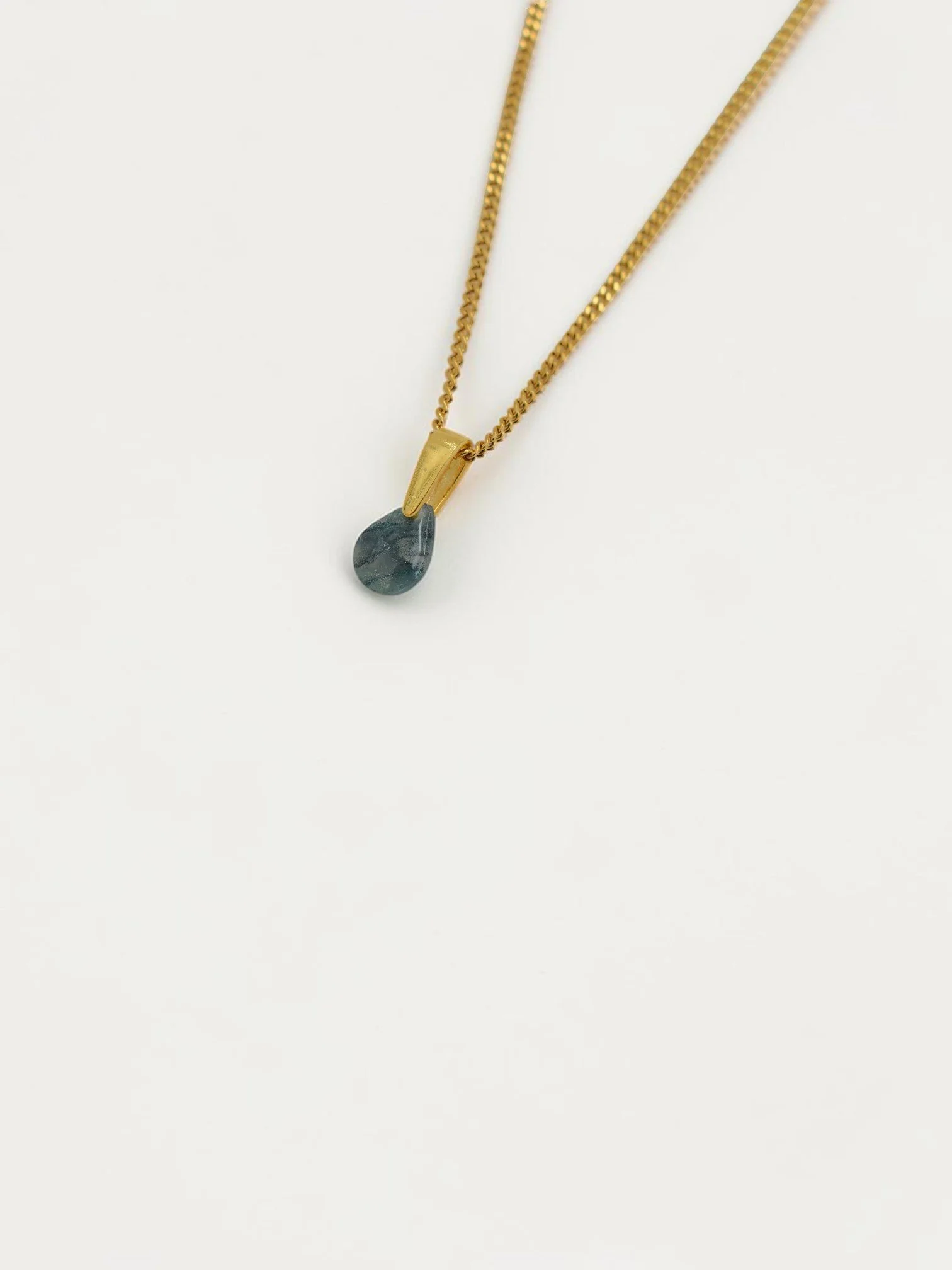 Fomm ir-Riħ Collection - Tiny Teardrop Pendant (24k Gold‑Plated Brass)