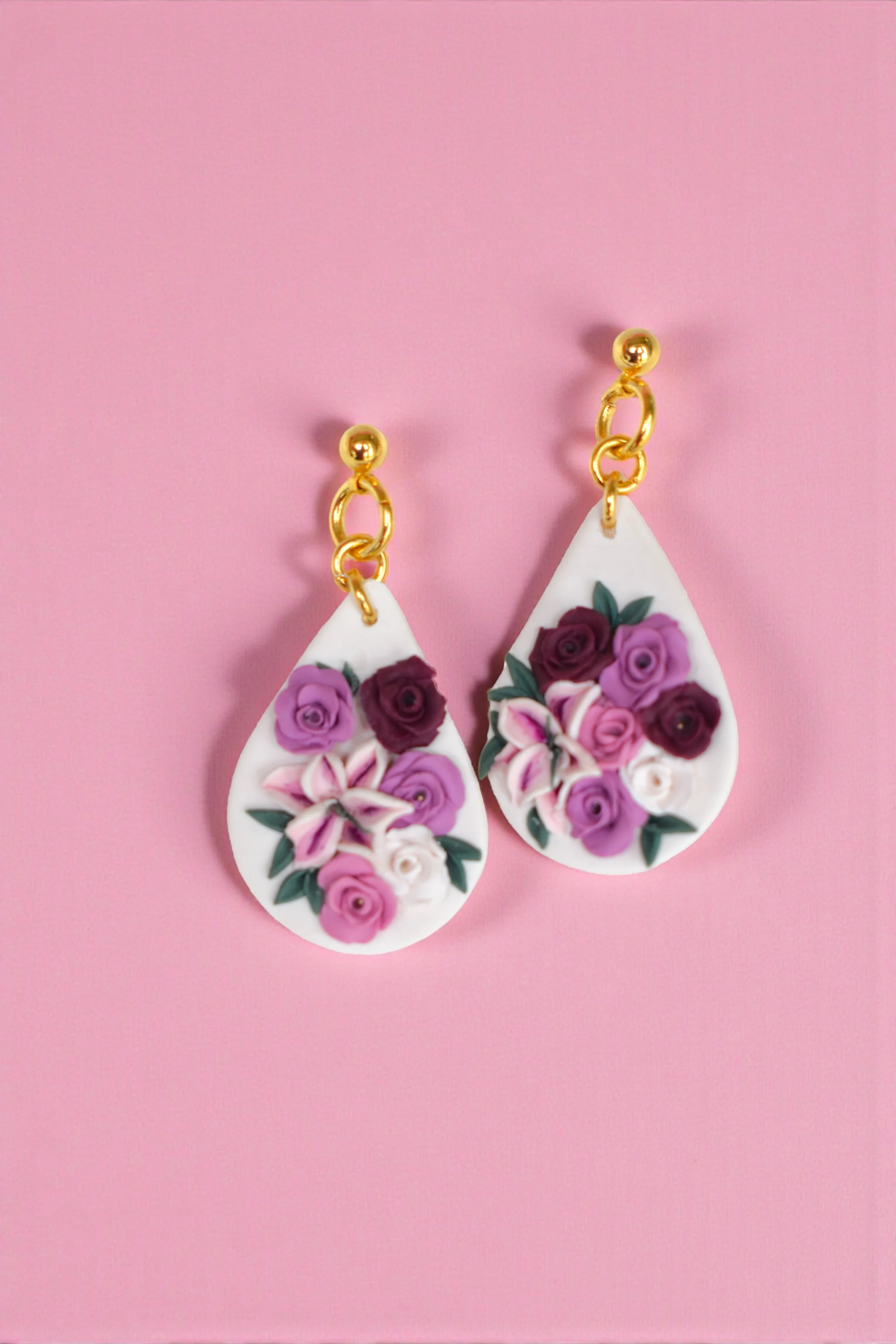 Amaryllis - Large Teardrop Earrings