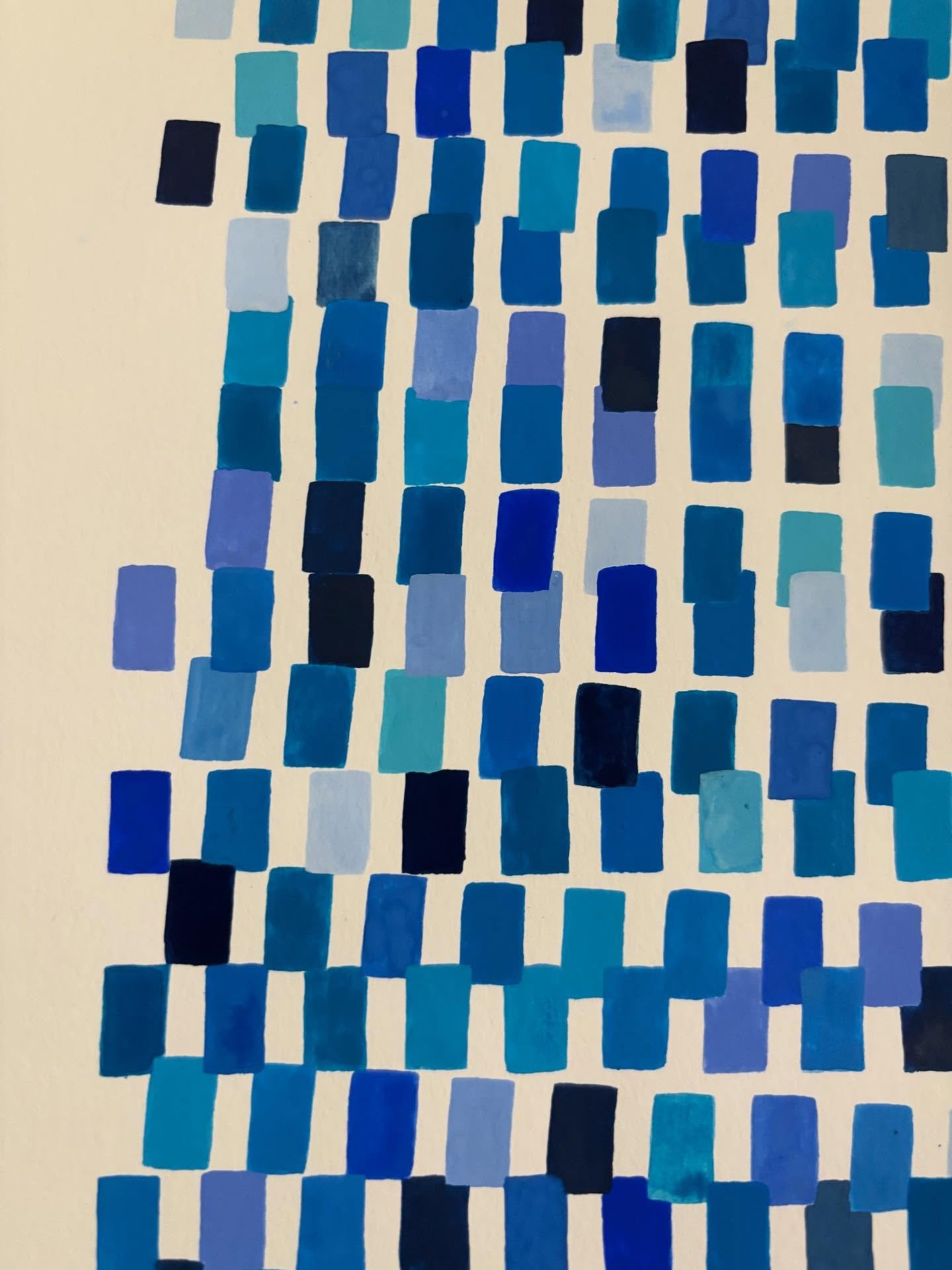 16 blues in a running sequence, over and under.