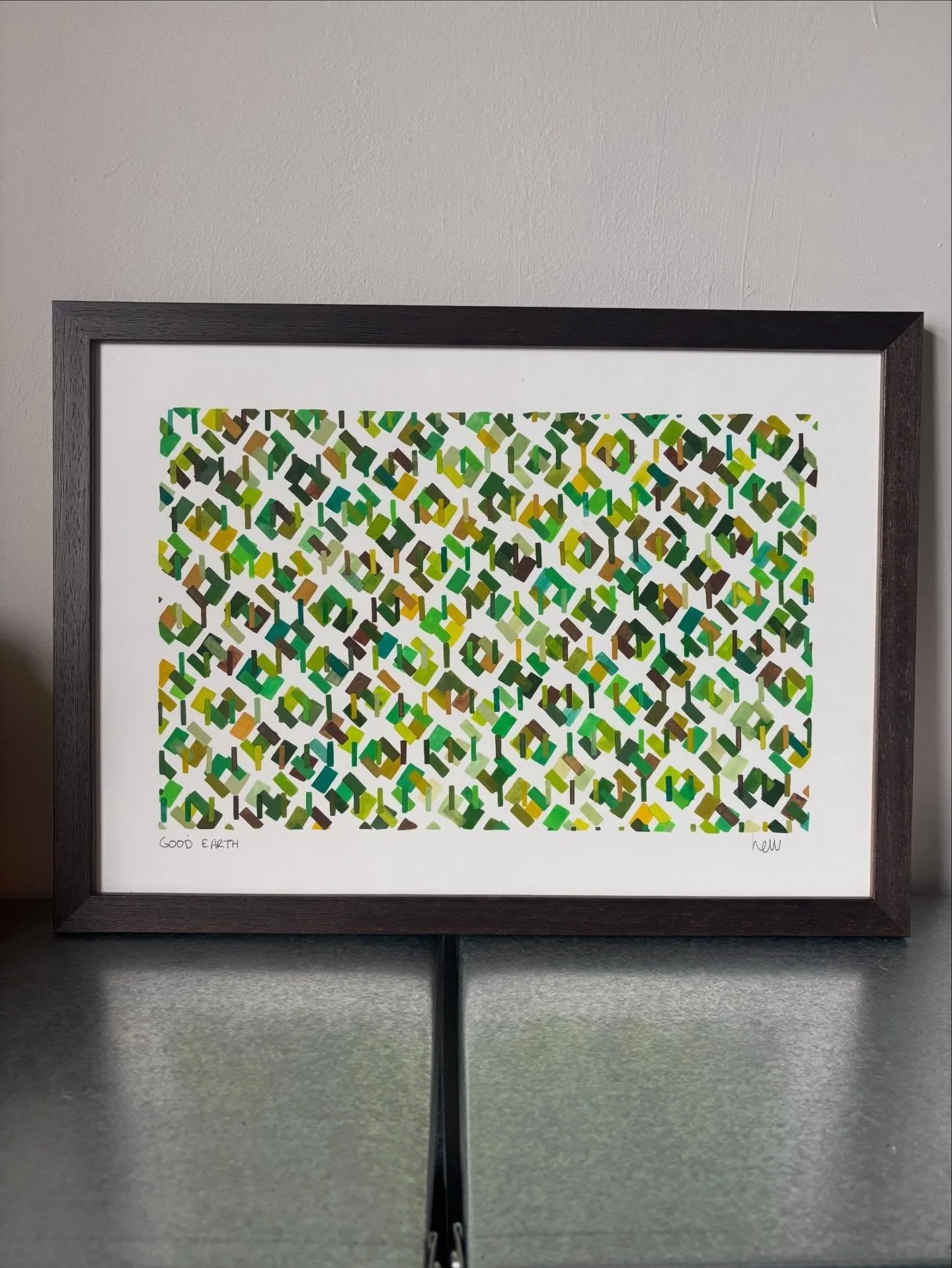 GOOD EARTH . 

Hand painted. 

✌️