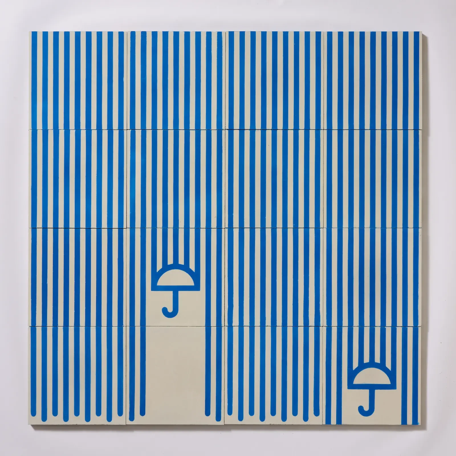 carreaux de ciment - Il pleut - Carreau parapluie à l'unité - par Valgal - César Bazaar - Atelier de fabrication de carreaux de ciment