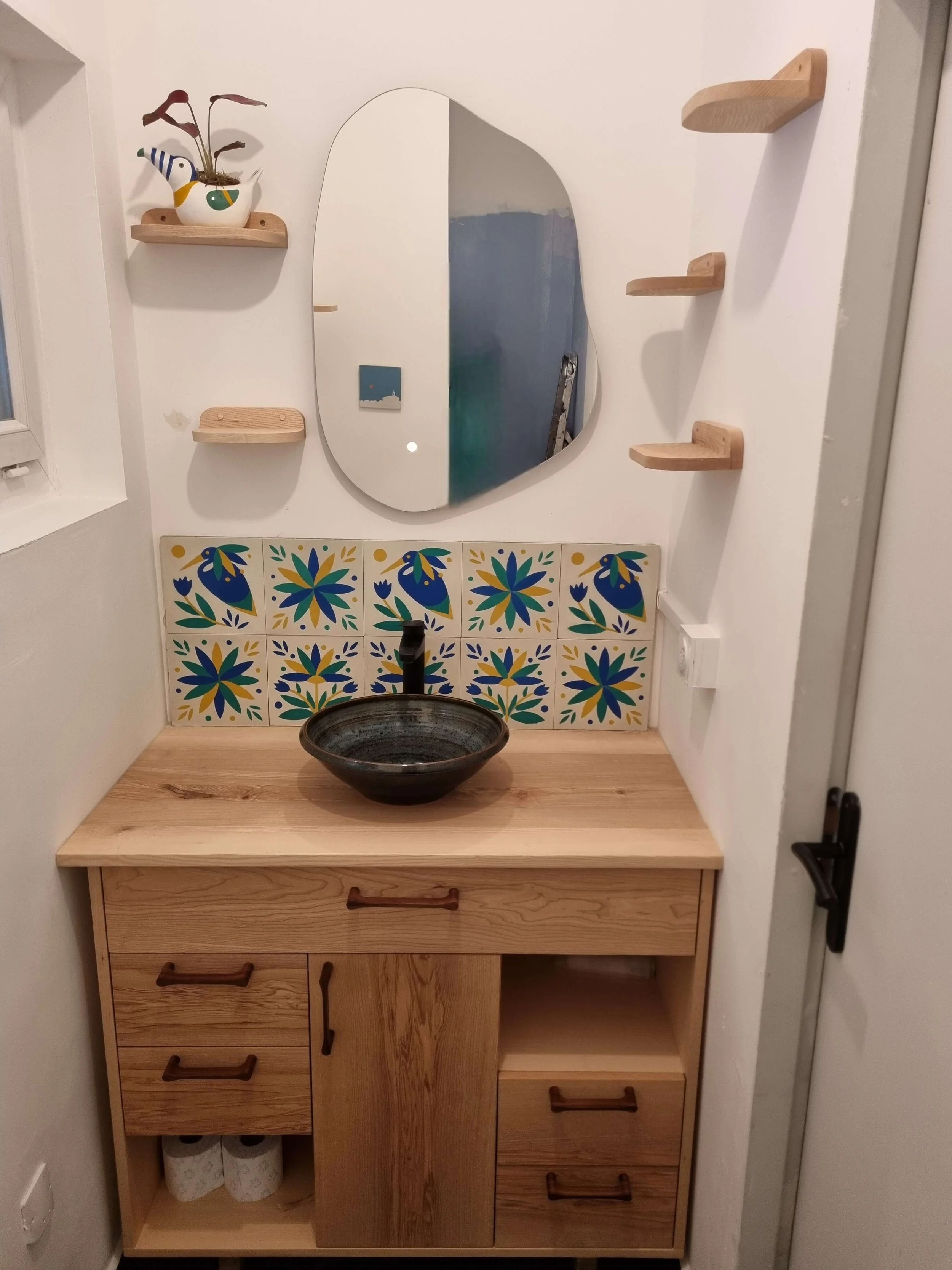 carreaux de ciment - Prévente : Papyrus - Carton de 16 carreaux - par Justine Delétang - César Bazaar - Atelier de fabrication de carreaux de ciment