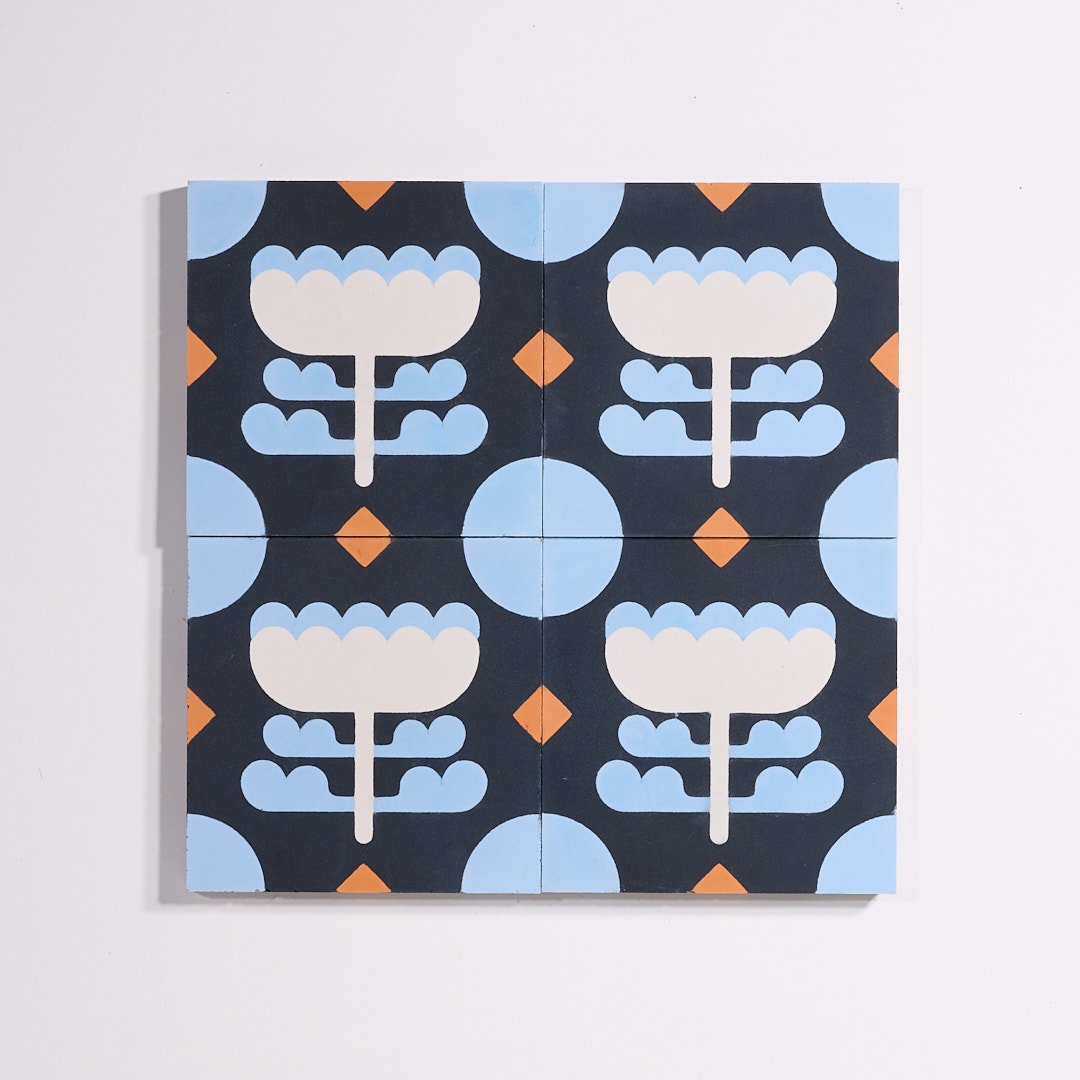 carreaux de ciment - Le temps des fleurs par Oh My Goz - César Bazaar - Atelier de fabrication de carreaux de ciment
